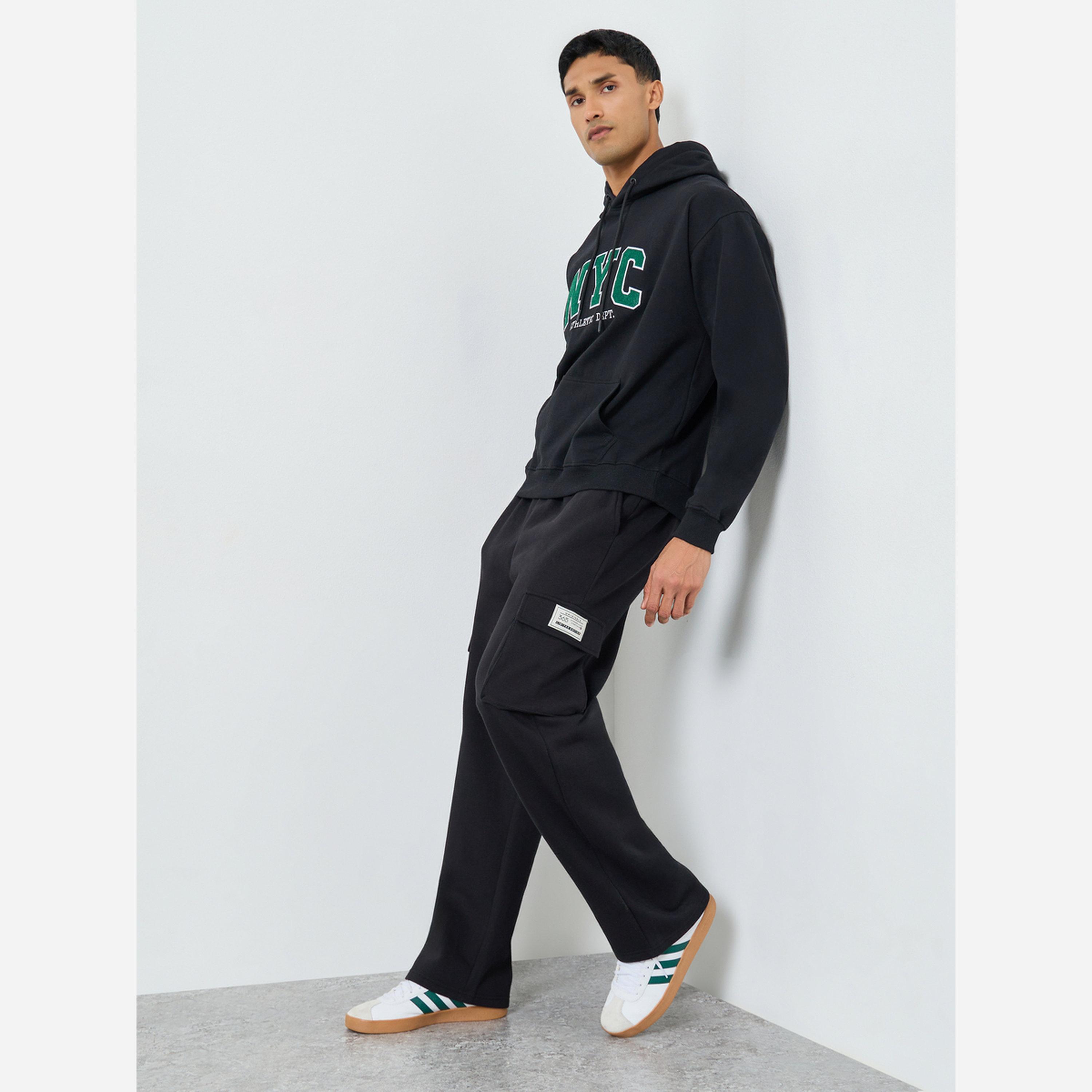 ستايلي - بنطال رياضي رجالي لون أسود صوف-men-clothing-bottoms-joggers-image-2