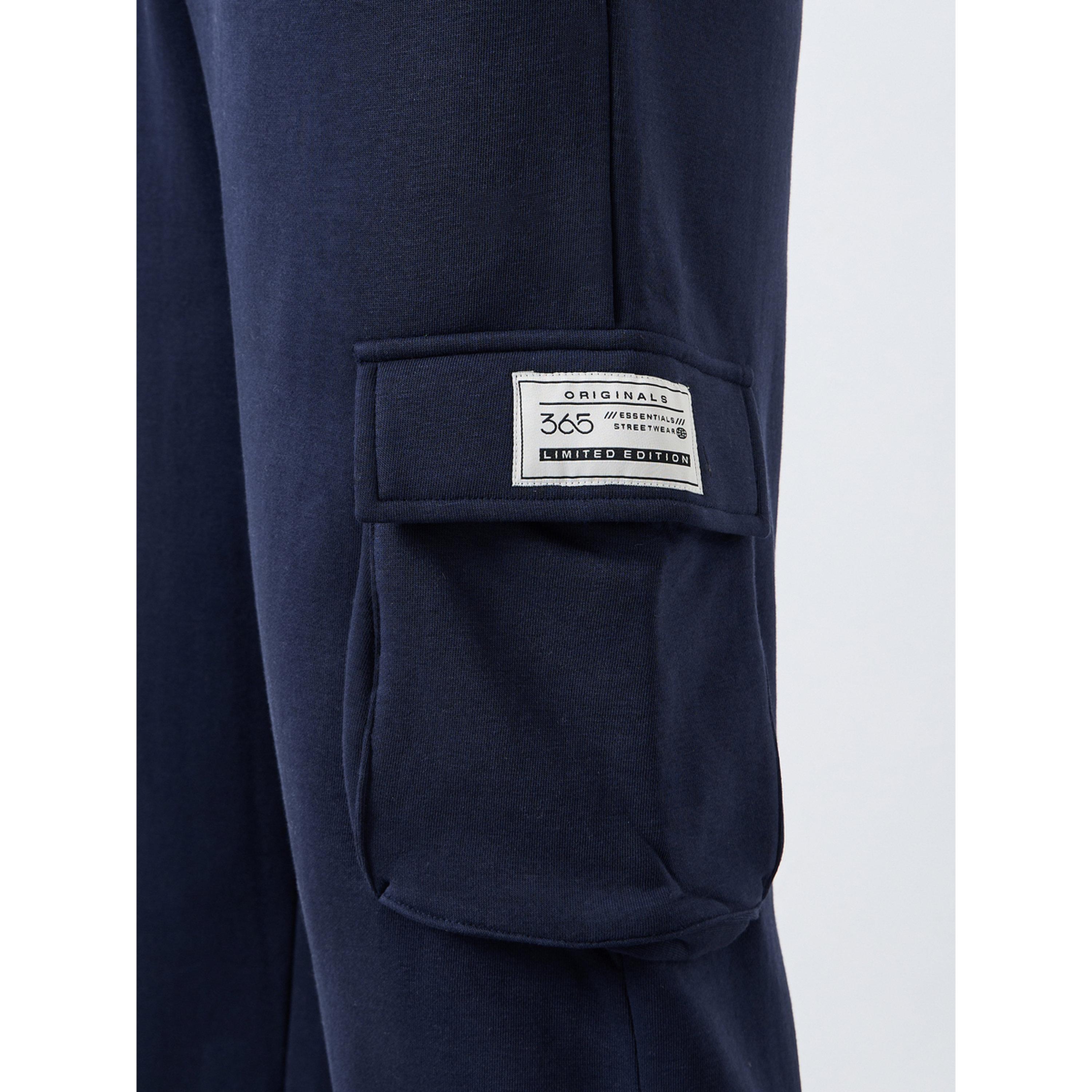 Styli Men Navy Blue Oversized Cargo Joggers-men-clothing-bottoms-joggers-image-3