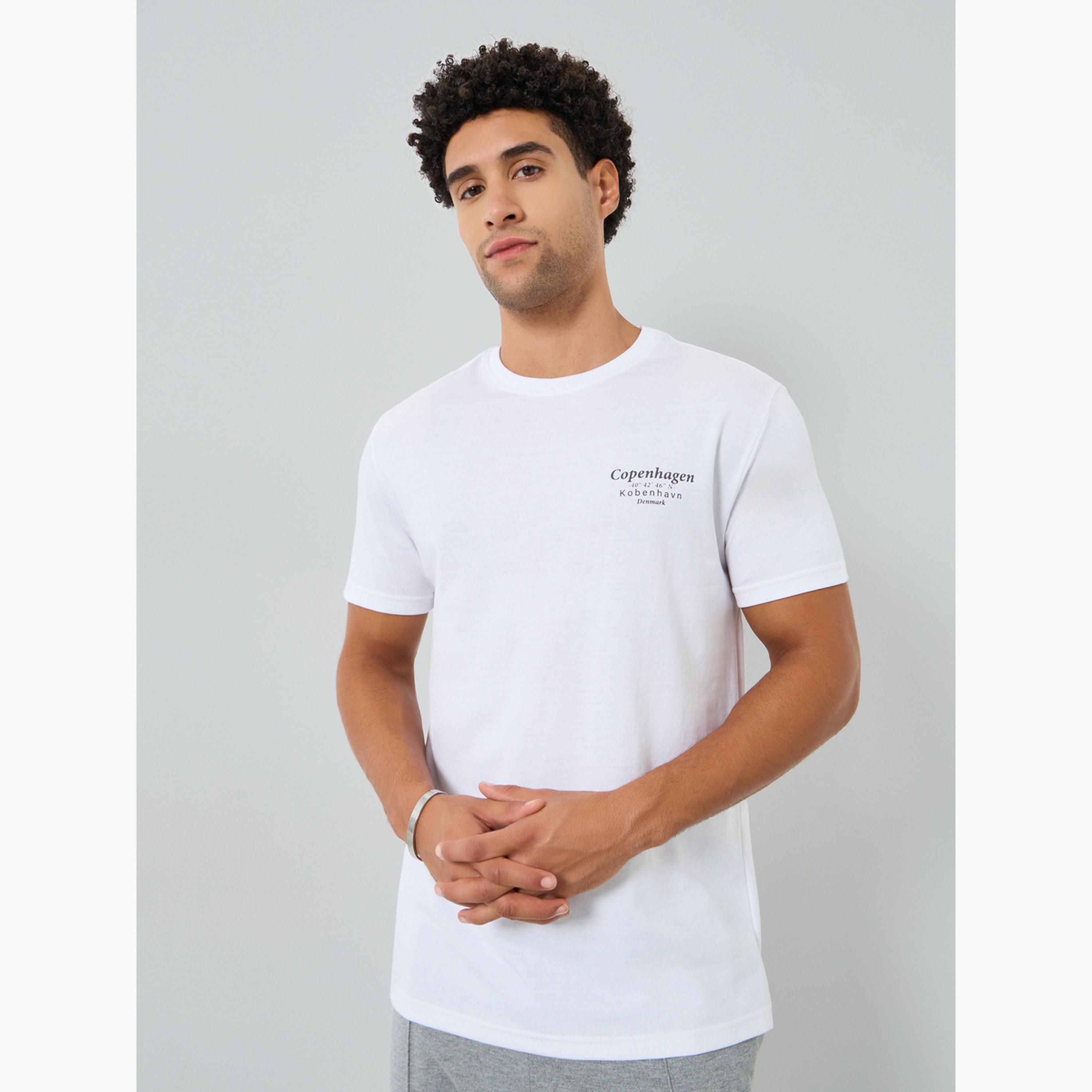 Styli Men White Graphic Print Crew Neck T-Shirt-men-clothing-tshirtsandpolos-tshirts-image-1