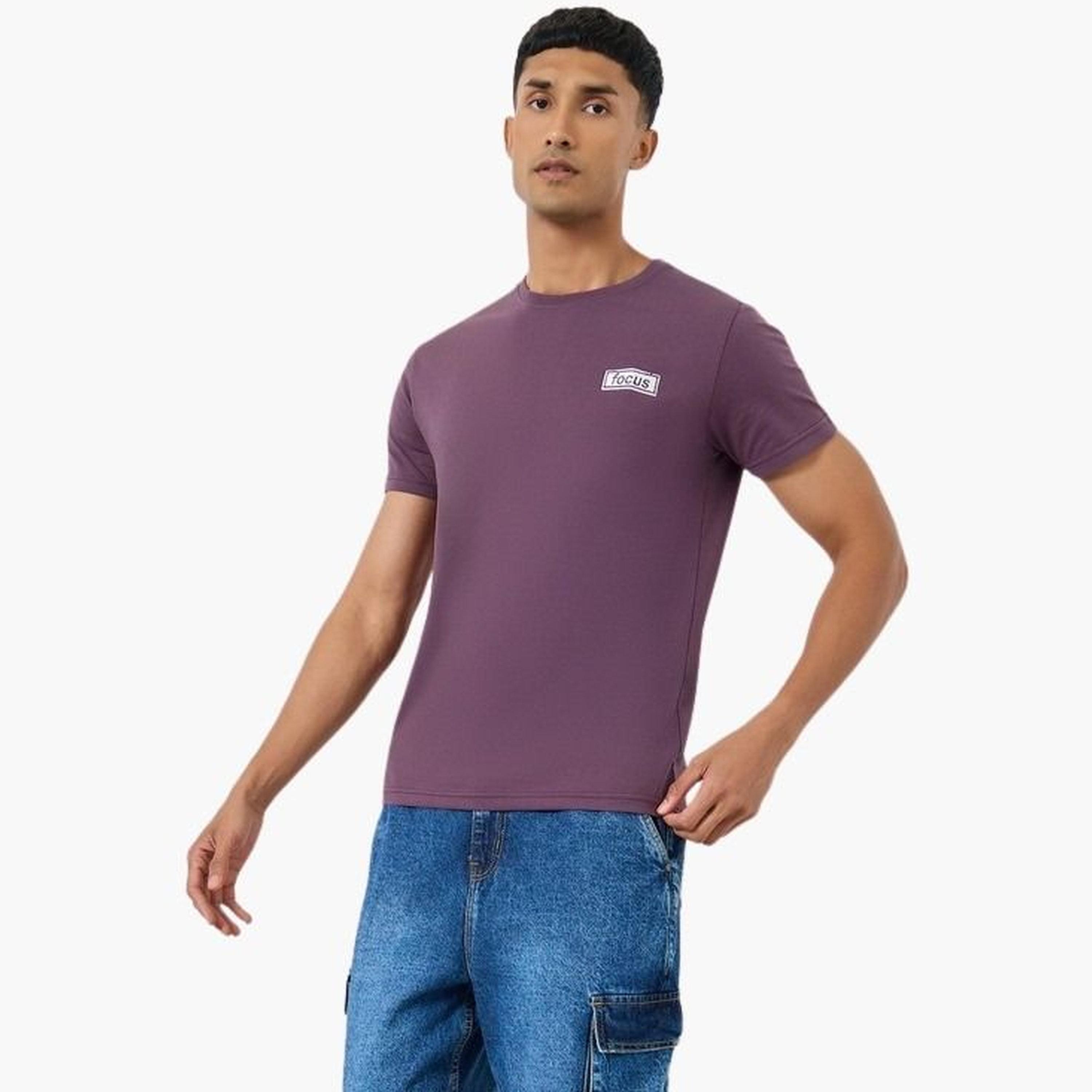 Styli Men Purple Embroidered Chest Logo T-Shirt-men-clothing-tshirtsandpolos-tshirts-image-1