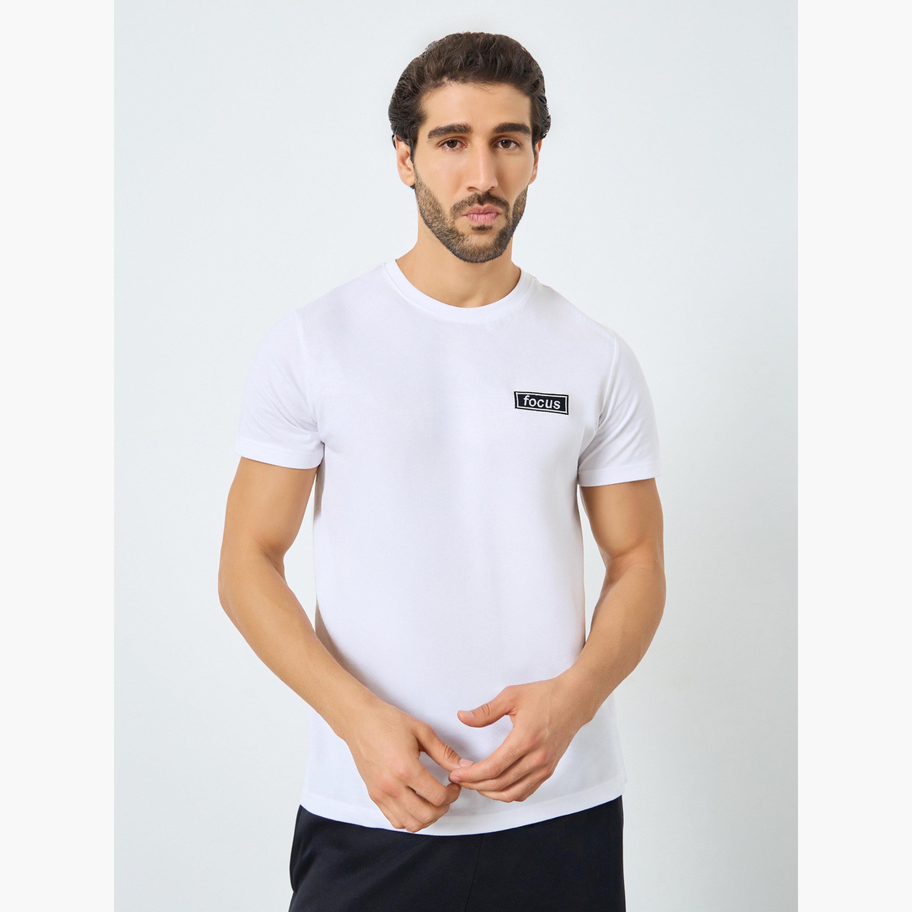 Styli White Regular Fit Embroidered Chest T-Shirt-men-clothing-tshirtsandpolos-tshirts-image-1