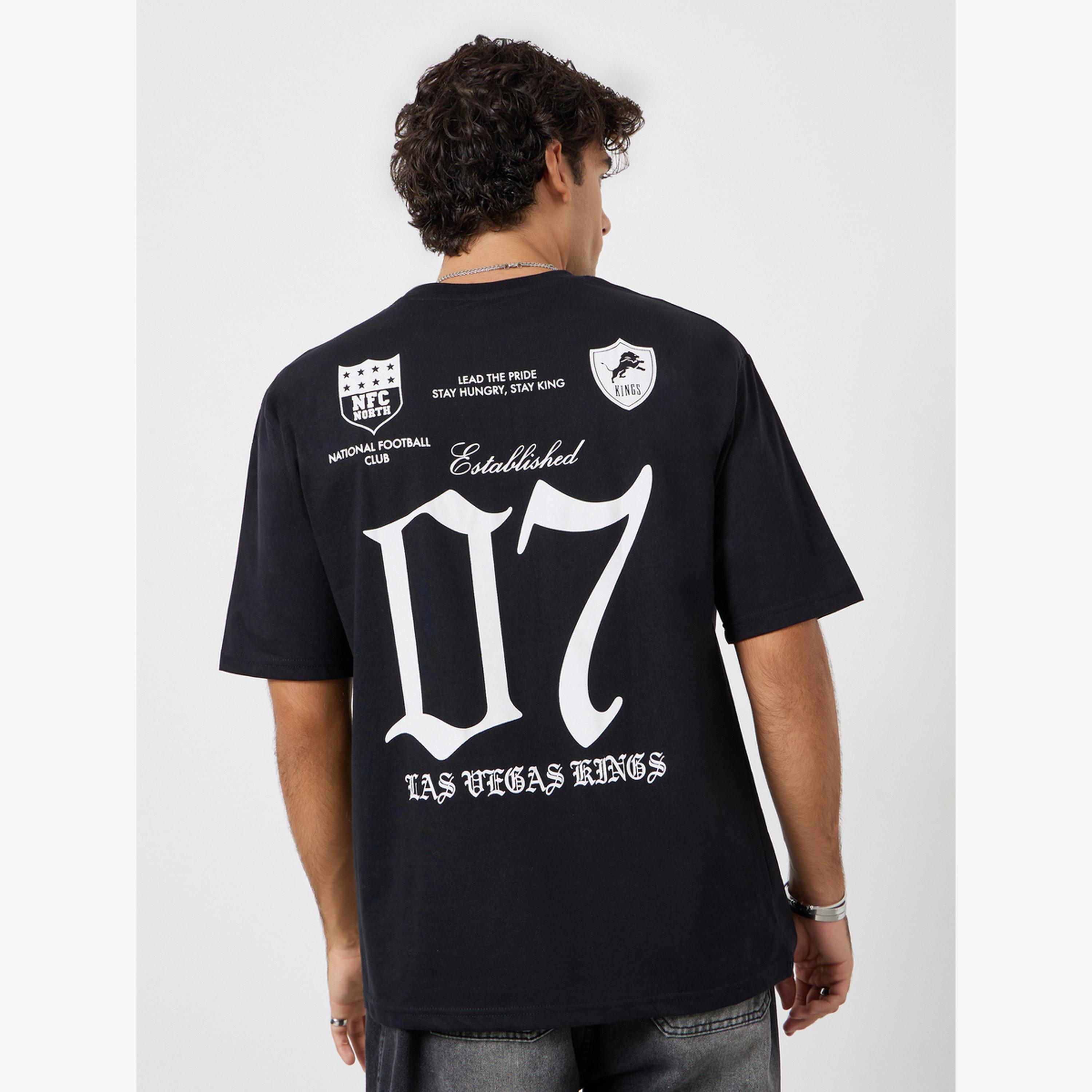 Styli Men Black Graphic Print Oversized Jersey T-Shirt-men-clothing-tshirtsandpolos-tshirts-image-4