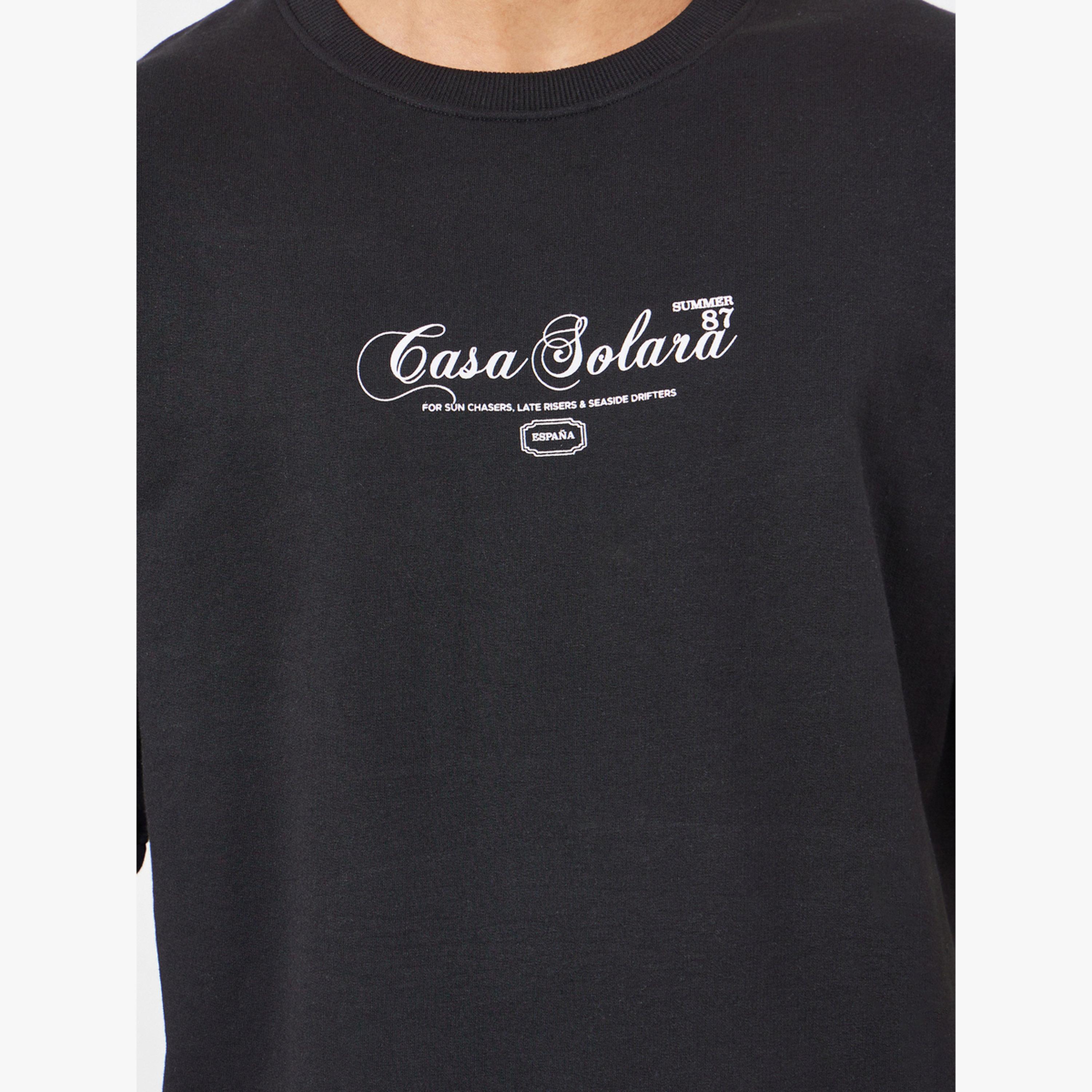 تيشيرت واسع بطبعة جرافيك وأكمام قصيرة-men-clothing-tshirtsandpolos-tshirts-image-4