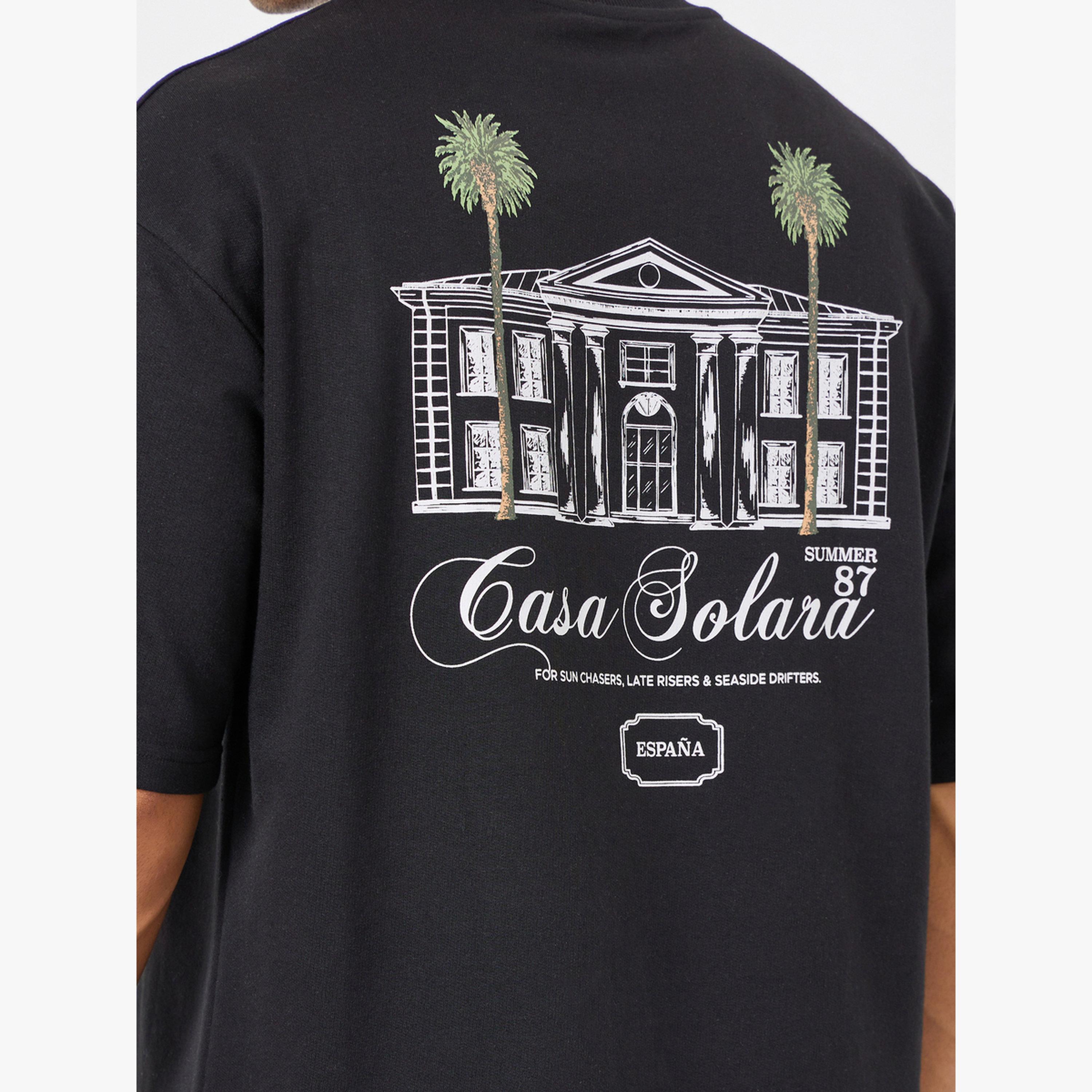 Styli Men Black Graphic Print Oversized T-Shirt-men-clothing-tshirtsandpolos-tshirts-image-5
