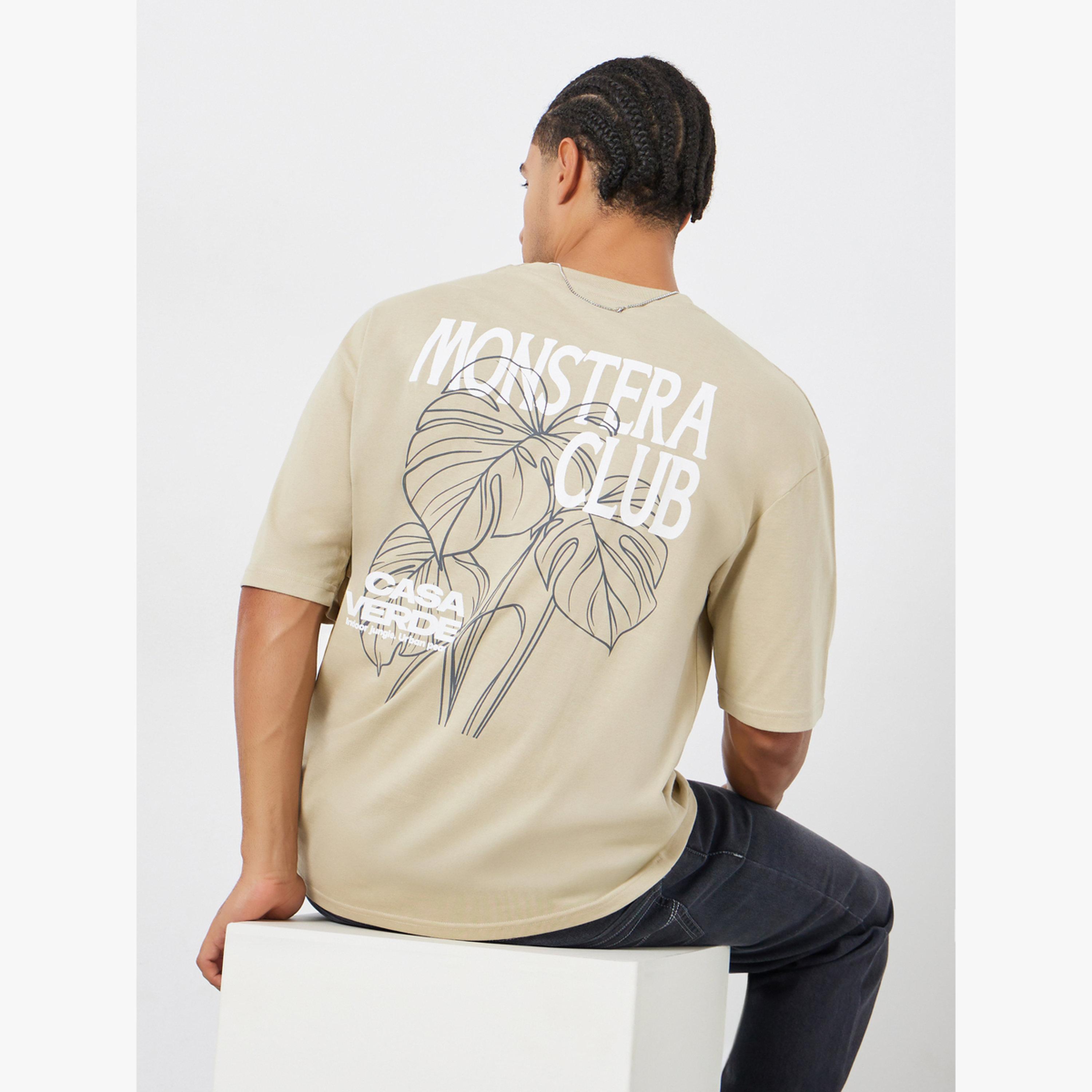 Styli Men Khaki Graphic Oversized T-Shirt-men-clothing-tshirtsandpolos-tshirts-image-3