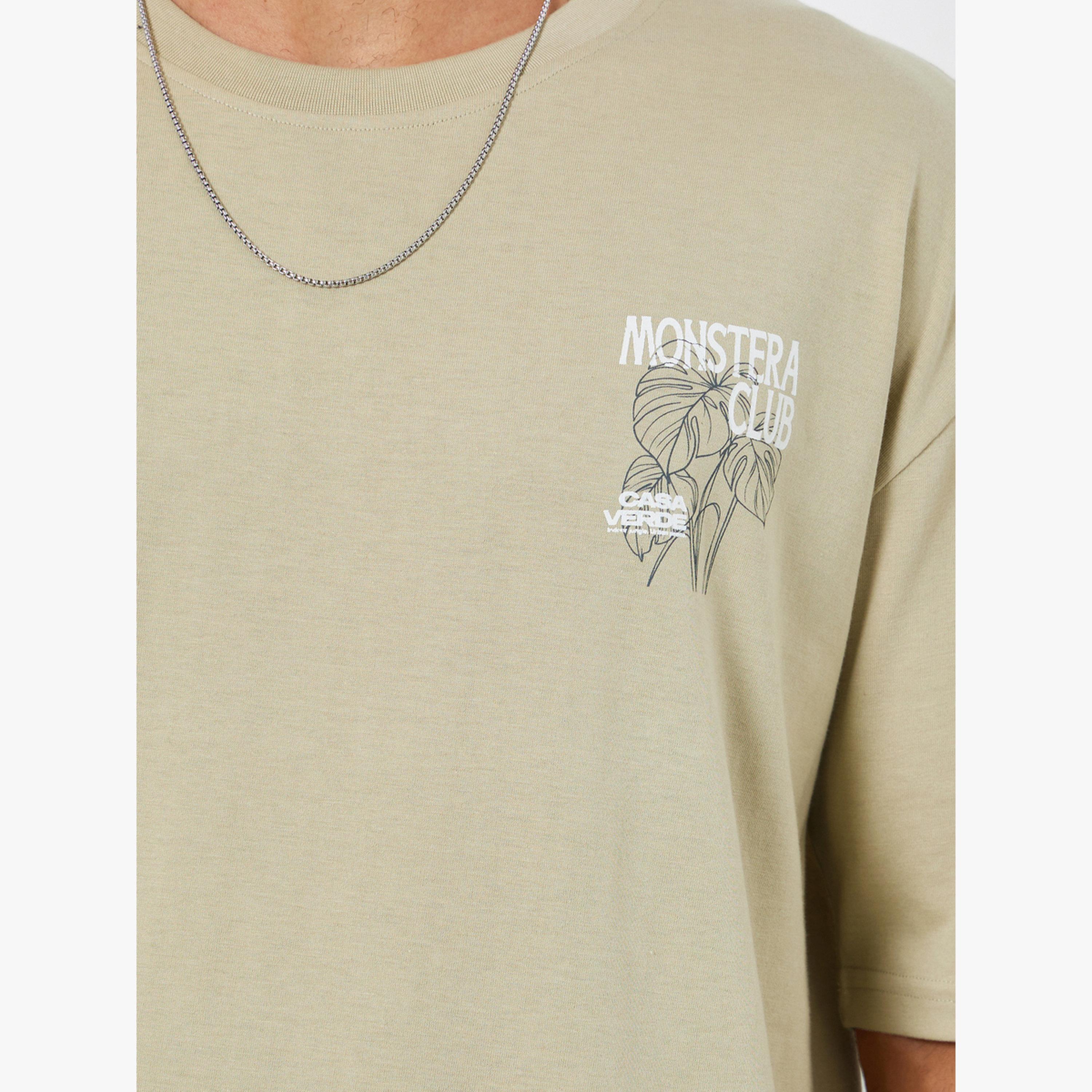 Styli Men Khaki Graphic Oversized T-Shirt-men-clothing-tshirtsandpolos-tshirts-image-4