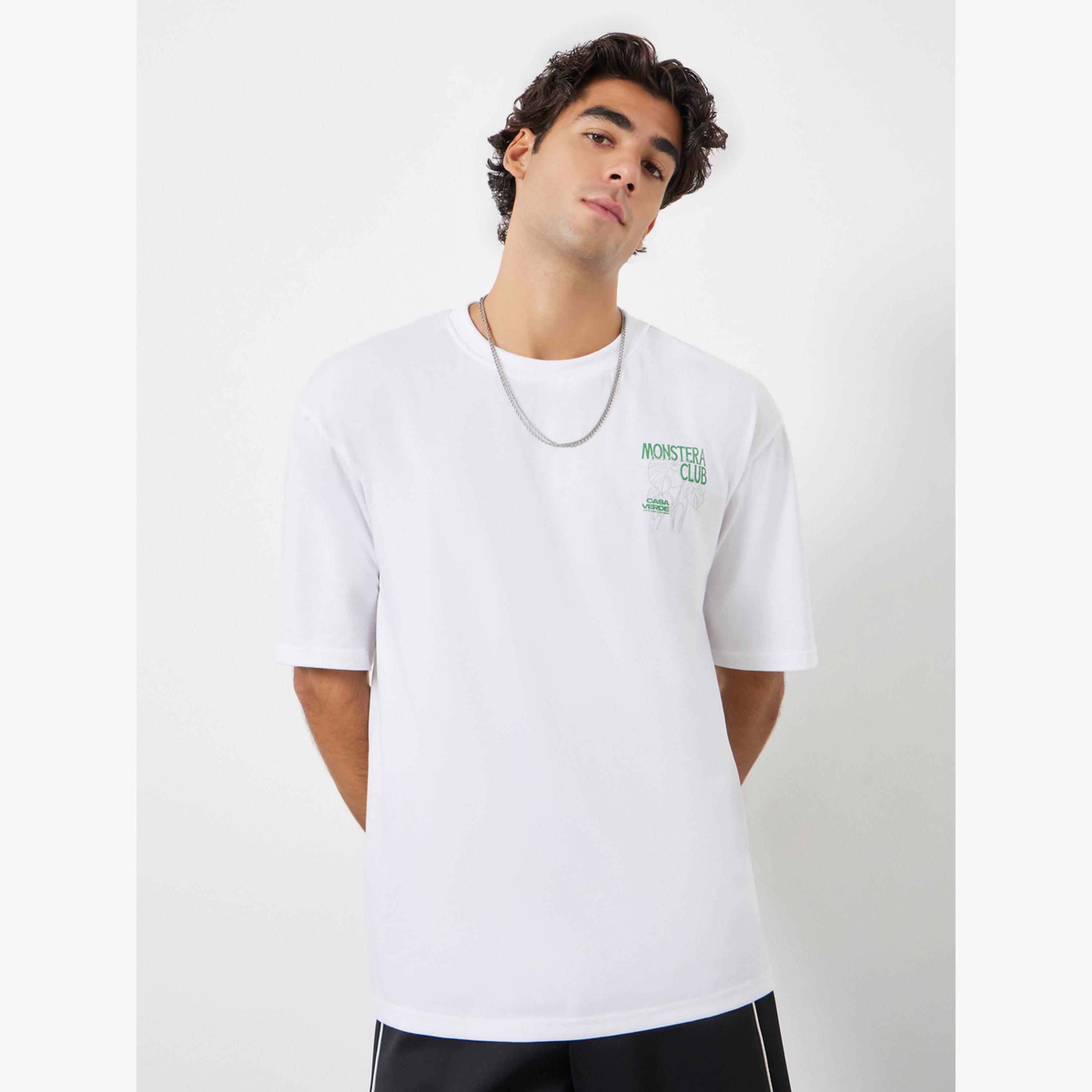Styli Men White Graphic Print Oversized Jersey T-Shirt-men-clothing-tshirtsandpolos-tshirts-image-1