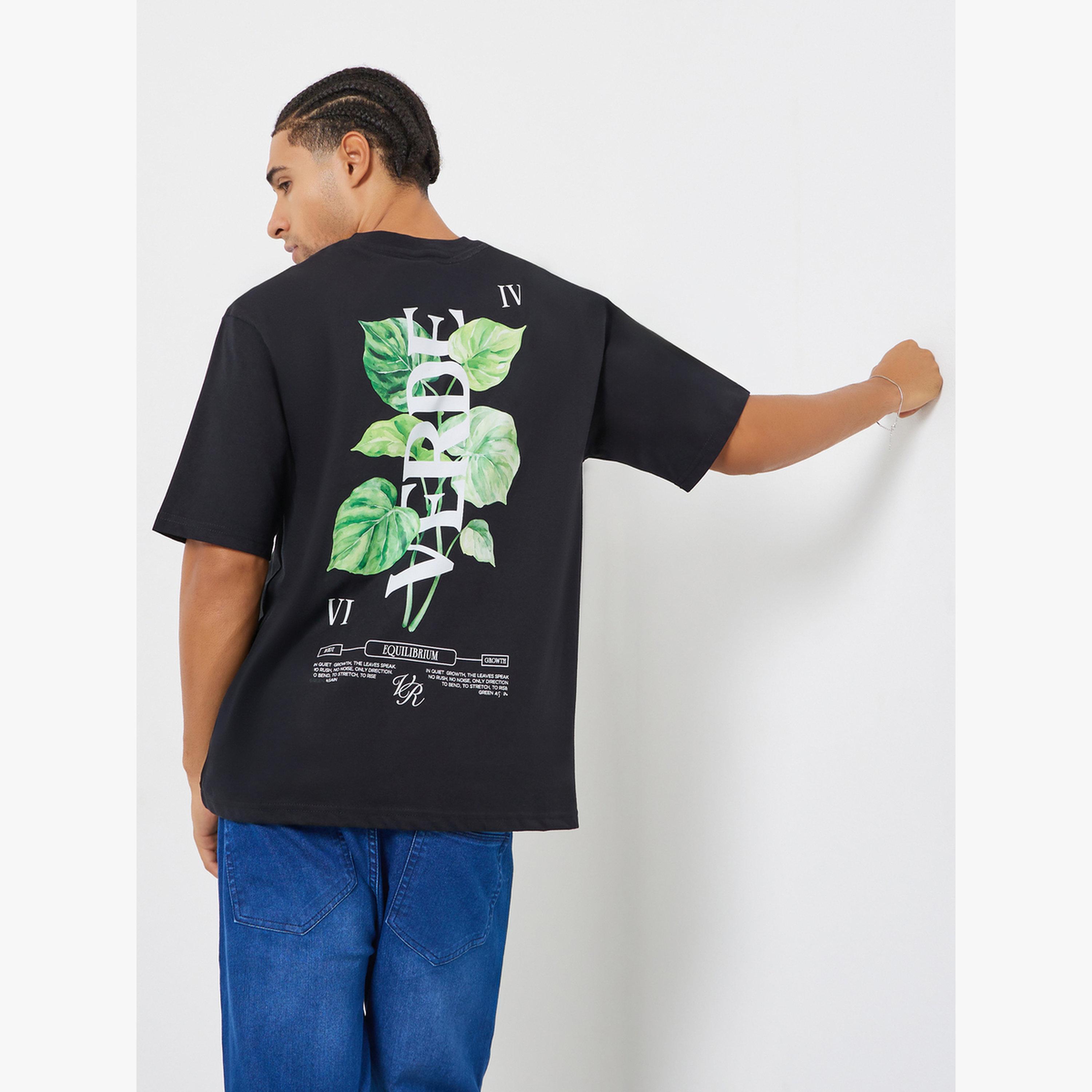 Styli Men Black Oversized Graphic Print Jersey T-Shirt-men-clothing-tshirtsandpolos-tshirts-image-3
