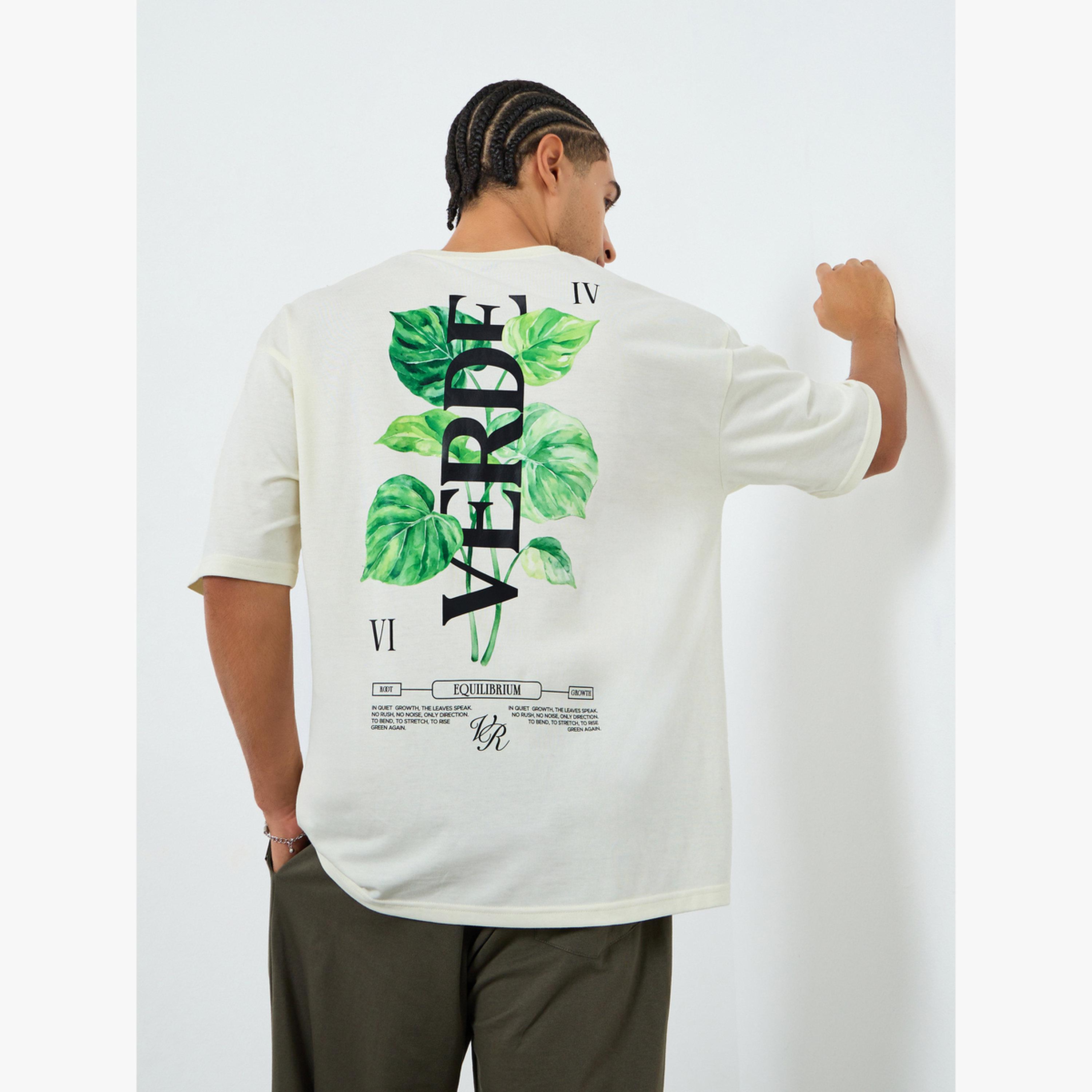 تيشيرت جيرسيه بقصة واسعة مع طبعة جرافيك-men-clothing-tshirtsandpolos-tshirts-image-3