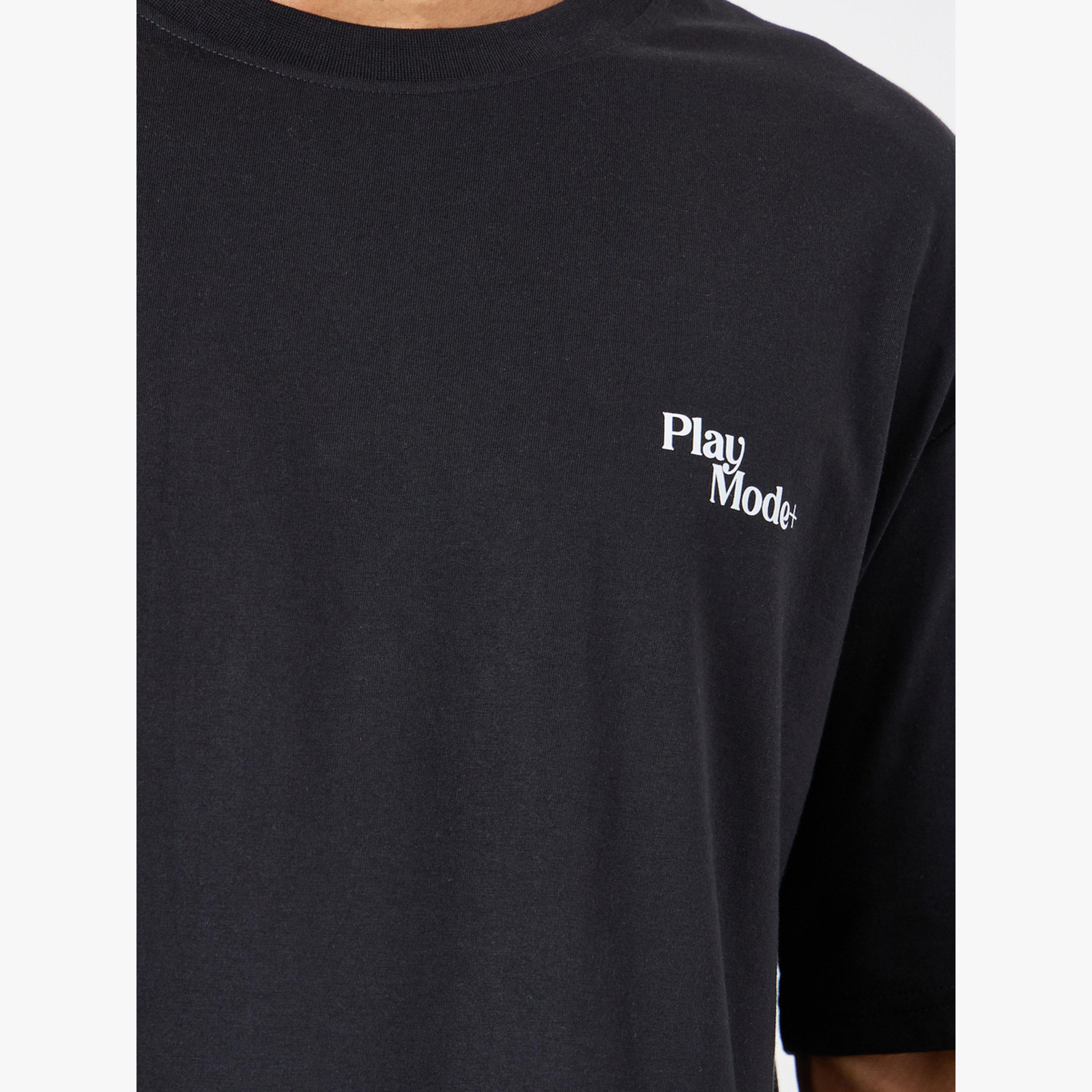 تيشيرت واسع بطبعة جرافيك وأكمام قصيرة-men-clothing-tshirtsandpolos-tshirts-image-5