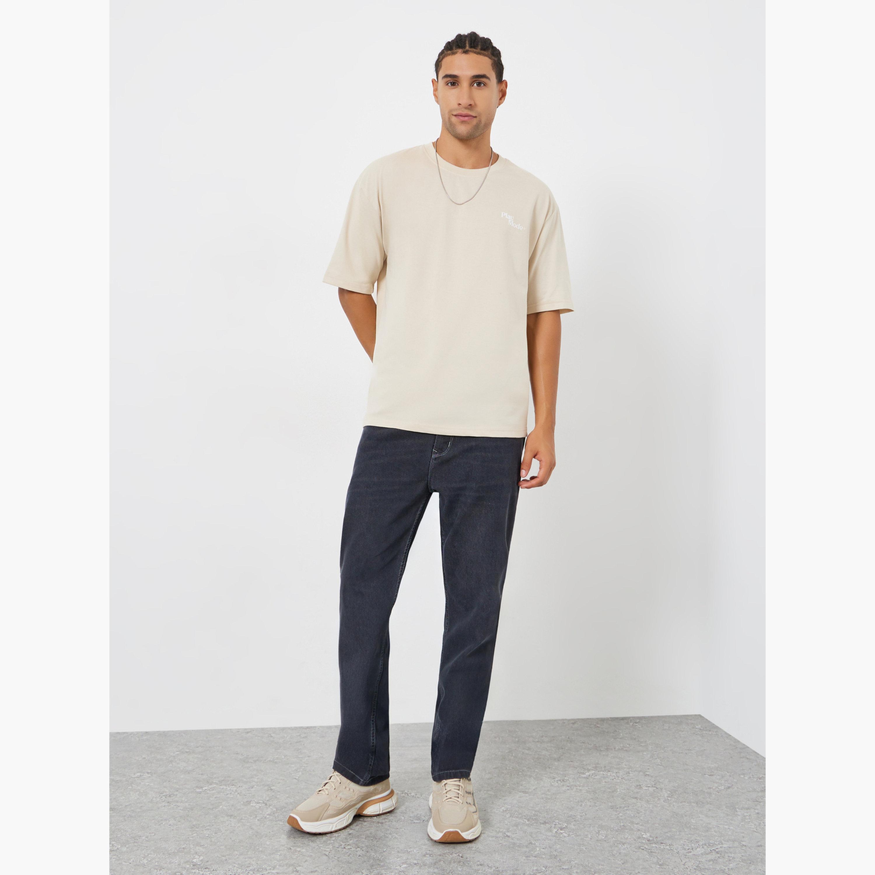 تيشيرت بطبعة جرافيك وقصة واسعة للرجال-men-clothing-tshirtsandpolos-tshirts-image-2