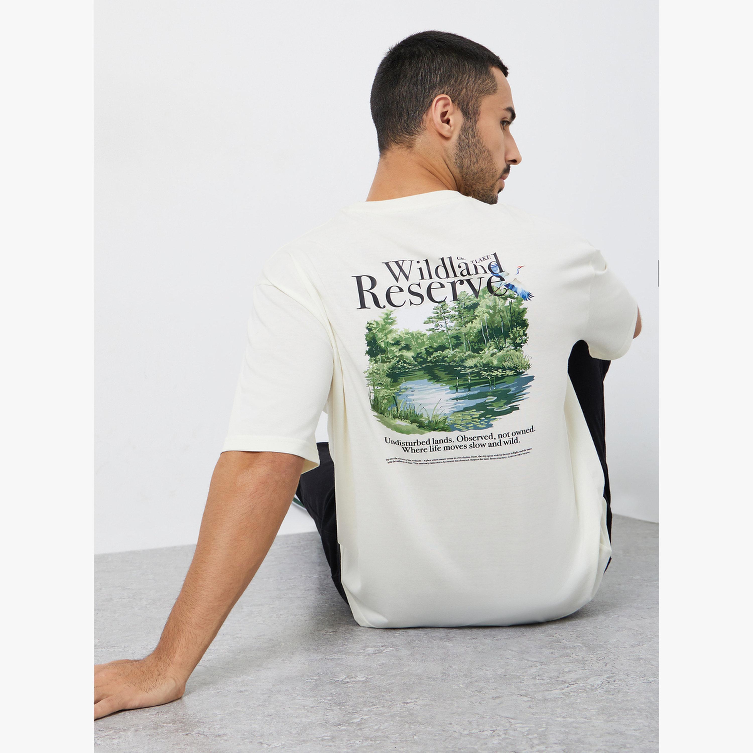 Styli Men Cream Graphic Print Oversized T-Shirt-men-clothing-tshirtsandpolos-tshirts-image-3