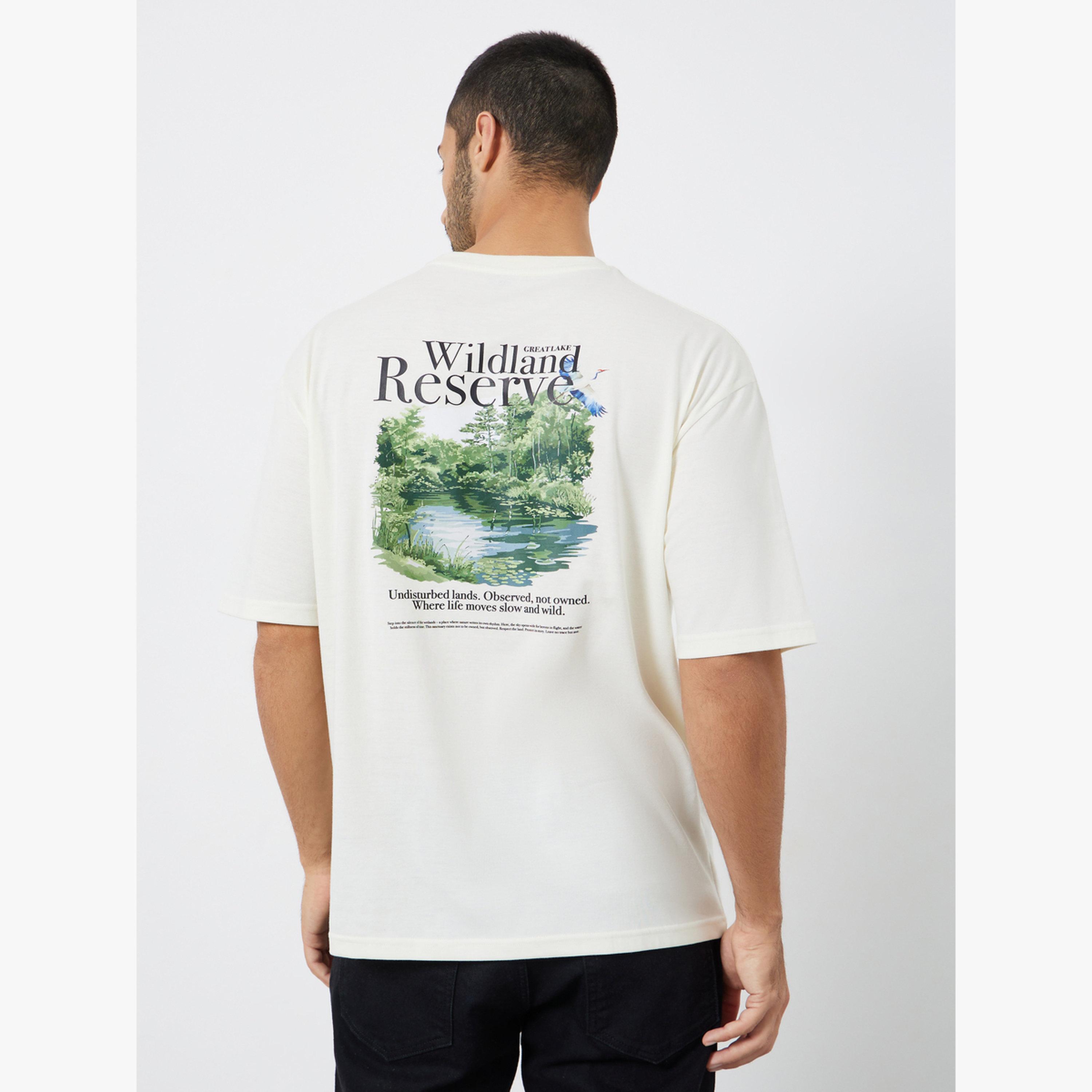 Styli Men Cream Graphic Print Oversized T-Shirt-men-clothing-tshirtsandpolos-tshirts-image-5