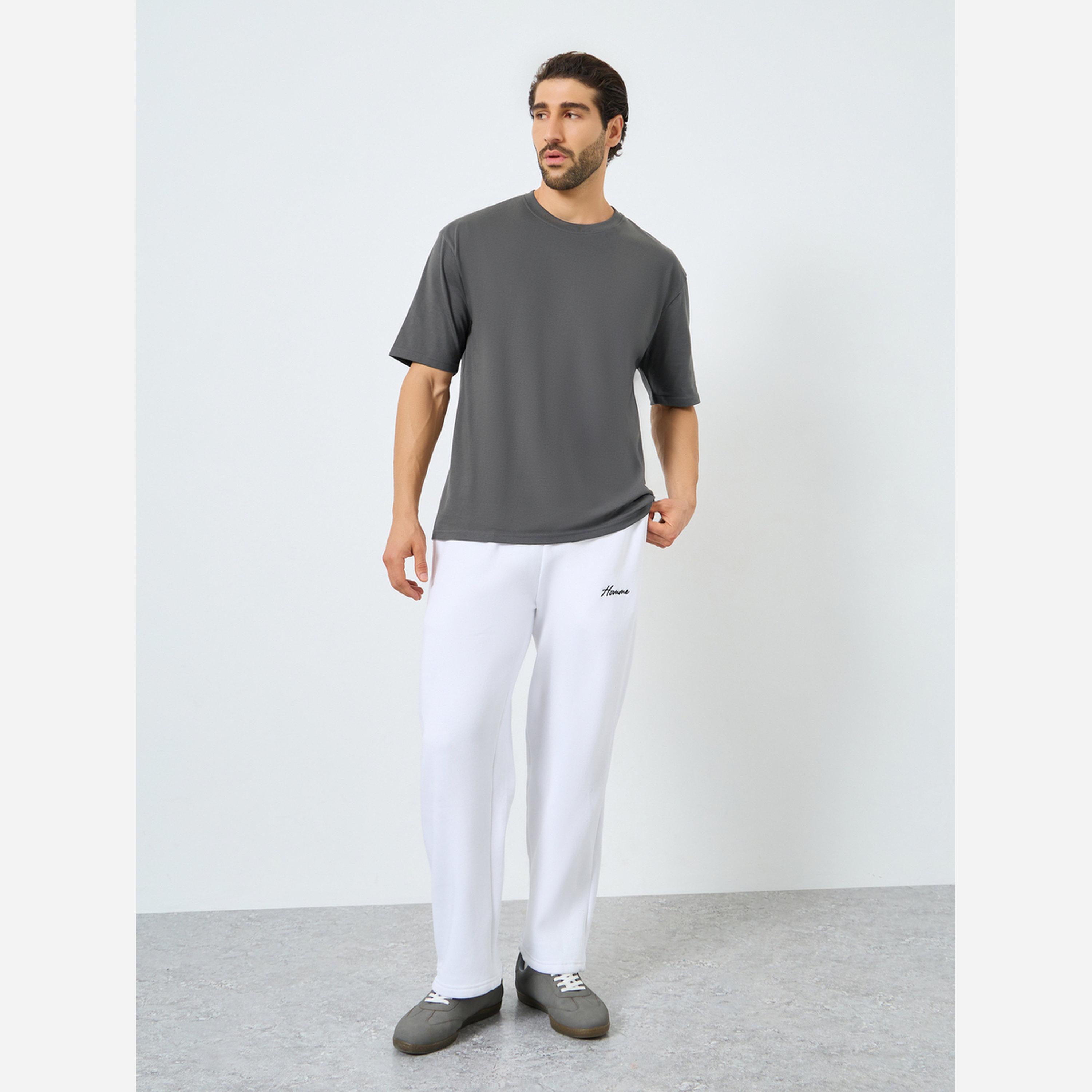 Styli Men Grey Graphic Print Oversized T-Shirt-men-clothing-tshirtsandpolos-tshirts-image-2