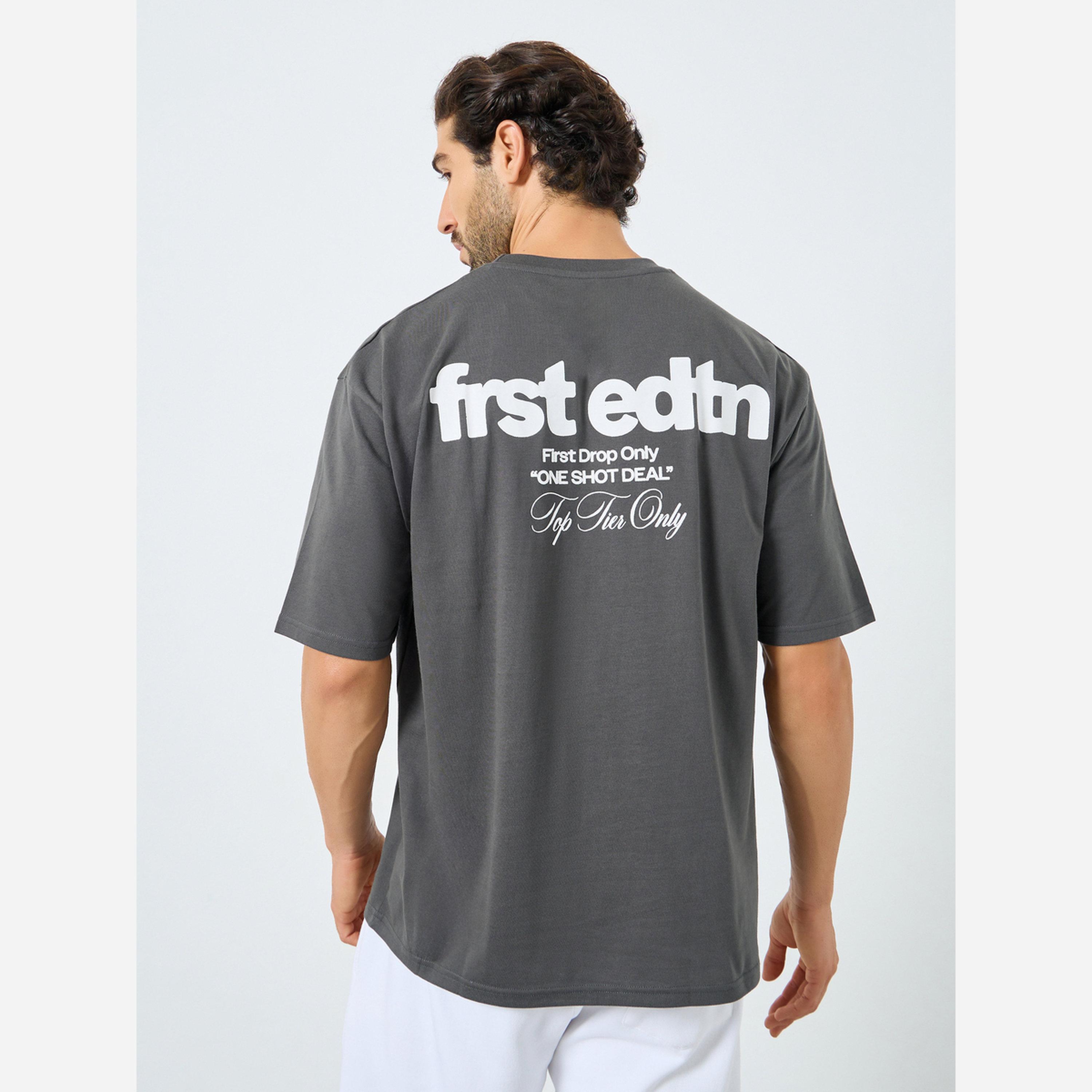 Styli Men Grey Graphic Print Oversized T-Shirt-men-clothing-tshirtsandpolos-tshirts-image-4