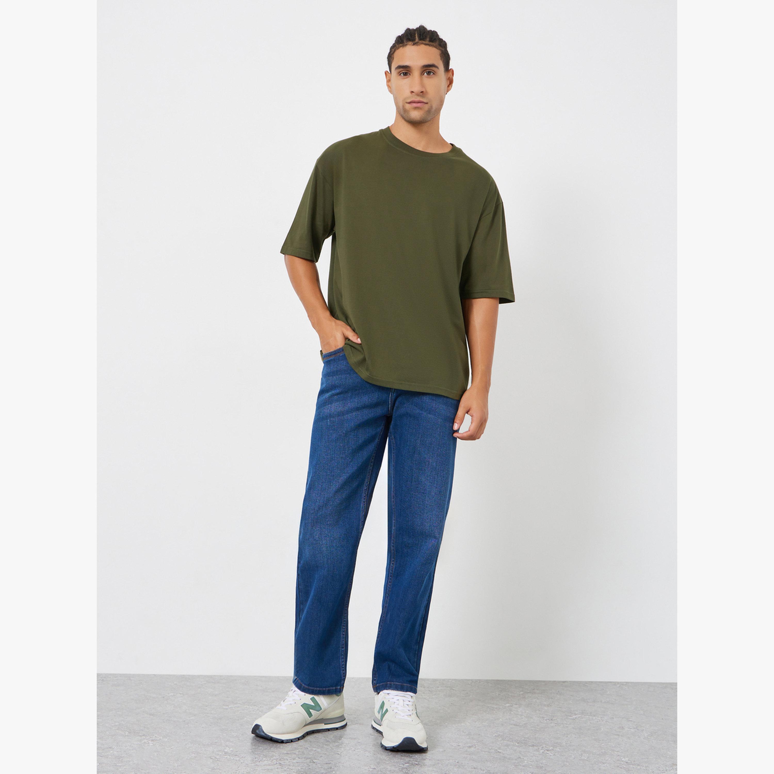 Styli Olive Graphic Print Oversized T-Shirt-men-clothing-tshirtsandpolos-tshirts-image-2