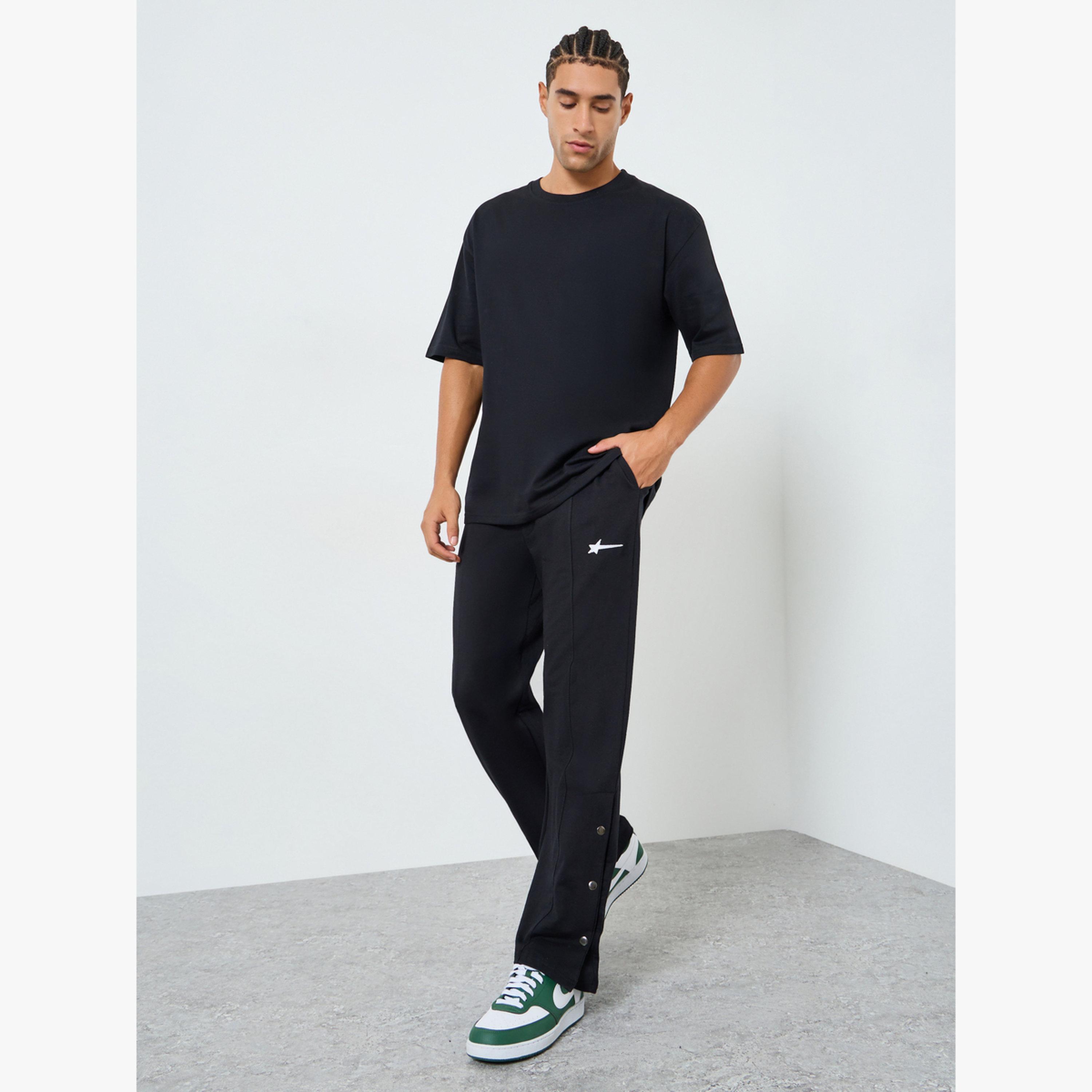 تيشيرت جيرسيه بقصة واسعة مع طبعة جرافيك تنس-men-clothing-tshirtsandpolos-tshirts-image-2