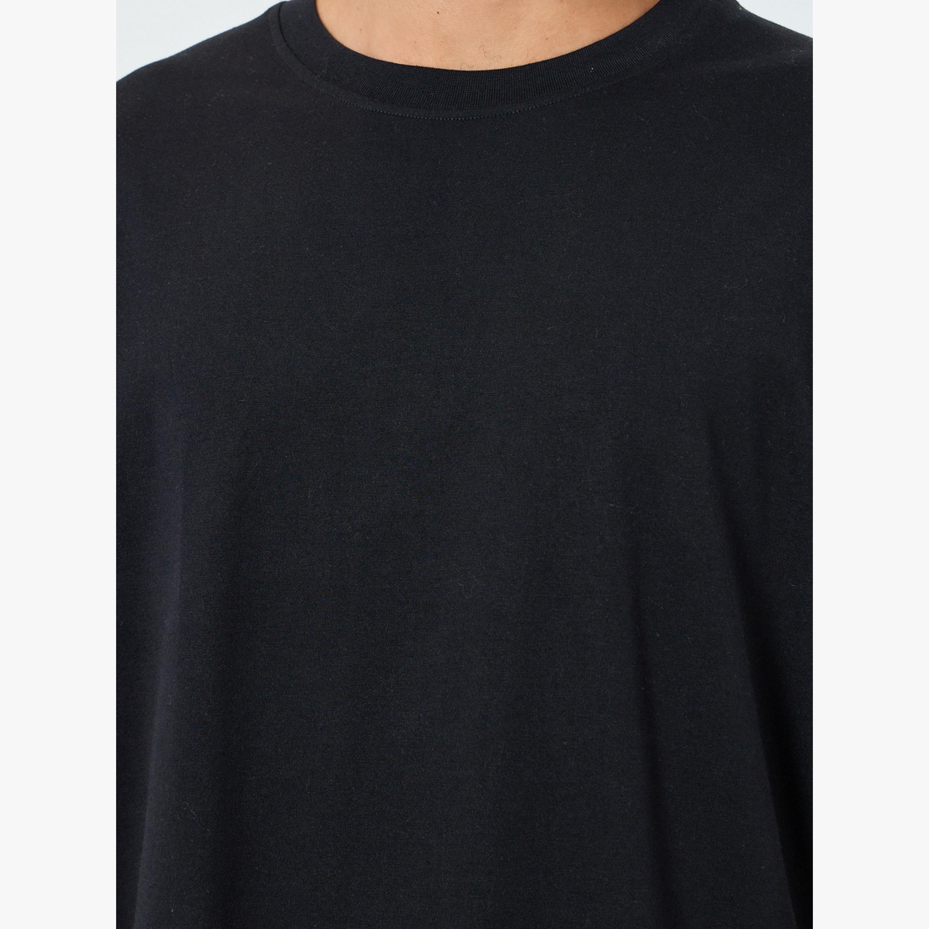 تيشيرت جيرسيه بقصة واسعة مع طبعة جرافيك تنس-men-clothing-tshirtsandpolos-tshirts-image-4