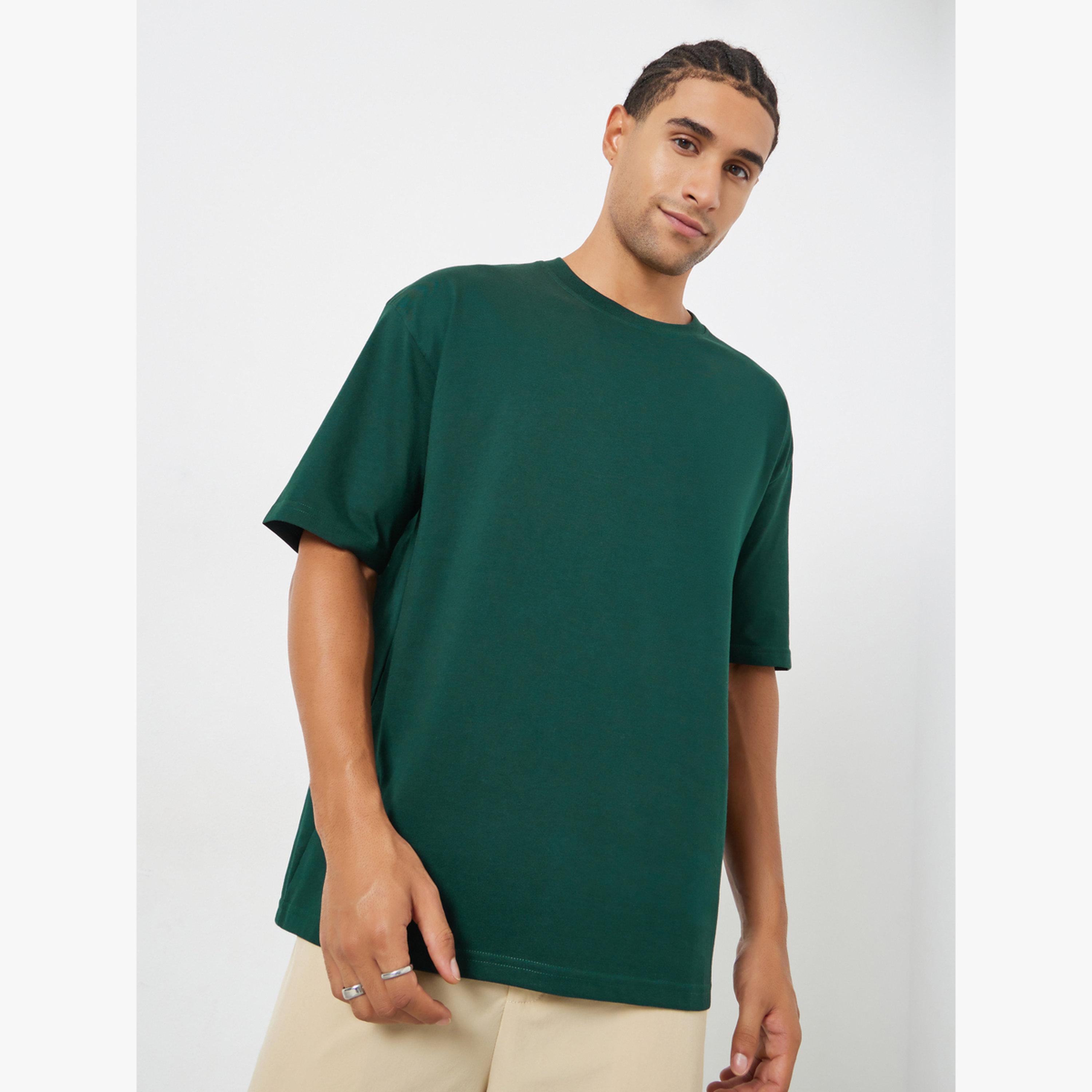 Styli Men Green Oversized Tennis Graphic Jersey T-Shirt-men-clothing-tshirtsandpolos-tshirts-image-1