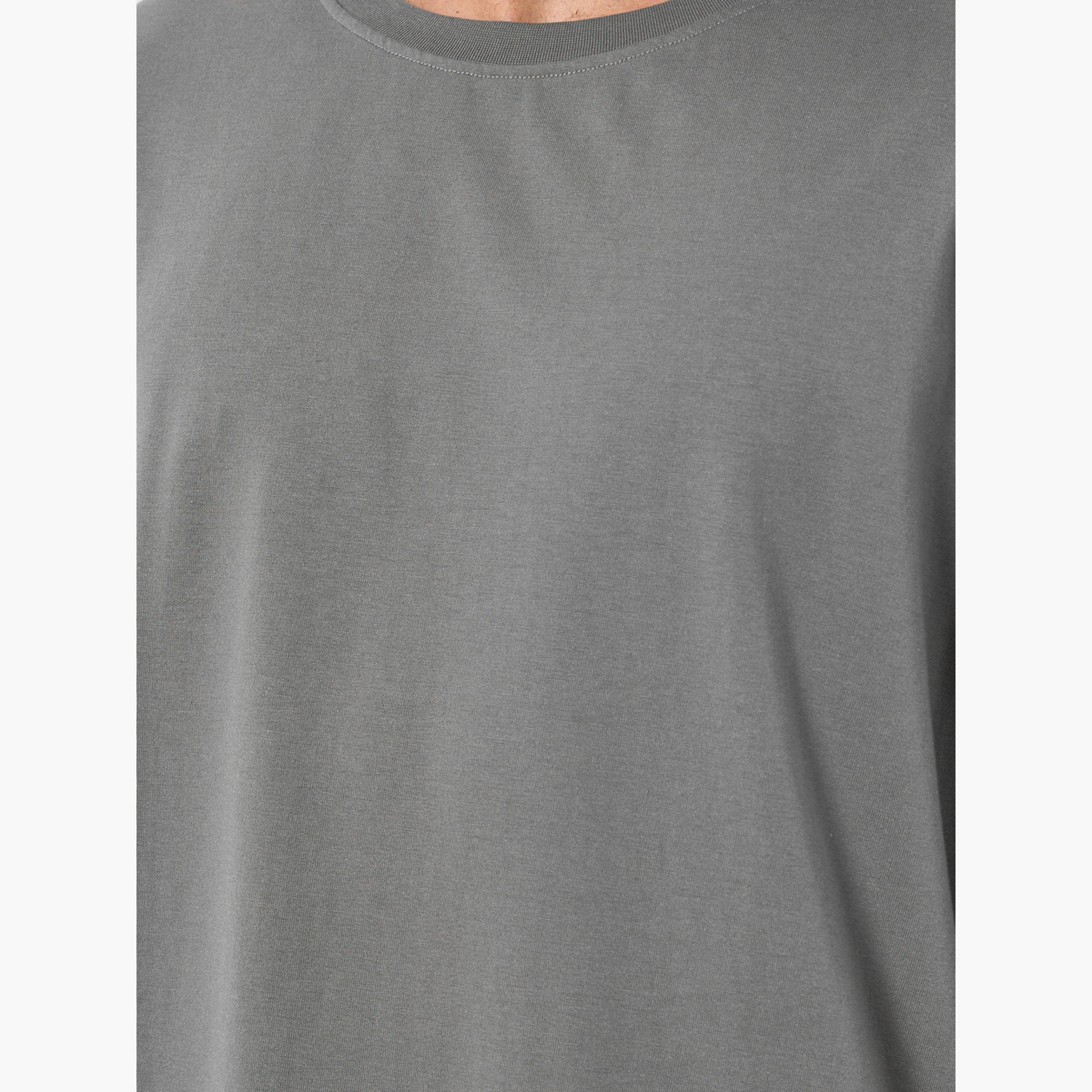 Styli Men Grey Graphic Print Oversized T-Shirt-men-clothing-tshirtsandpolos-tshirts-image-4