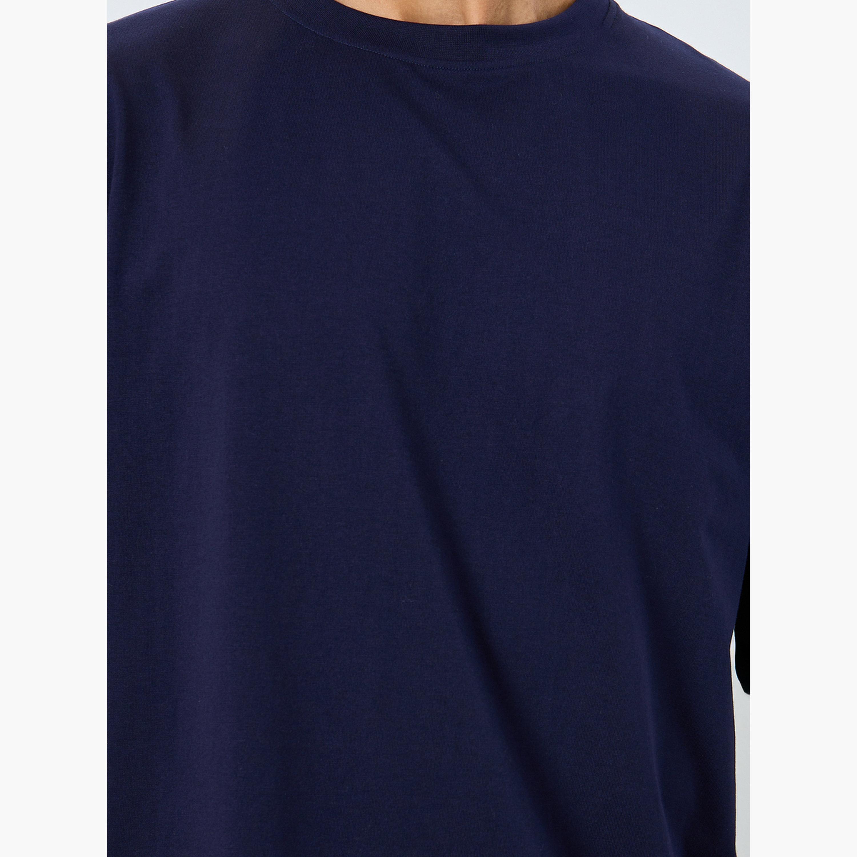 Styli Men Navy Blue Graphic Print Oversized T-Shirt-men-clothing-tshirtsandpolos-tshirts-image-4