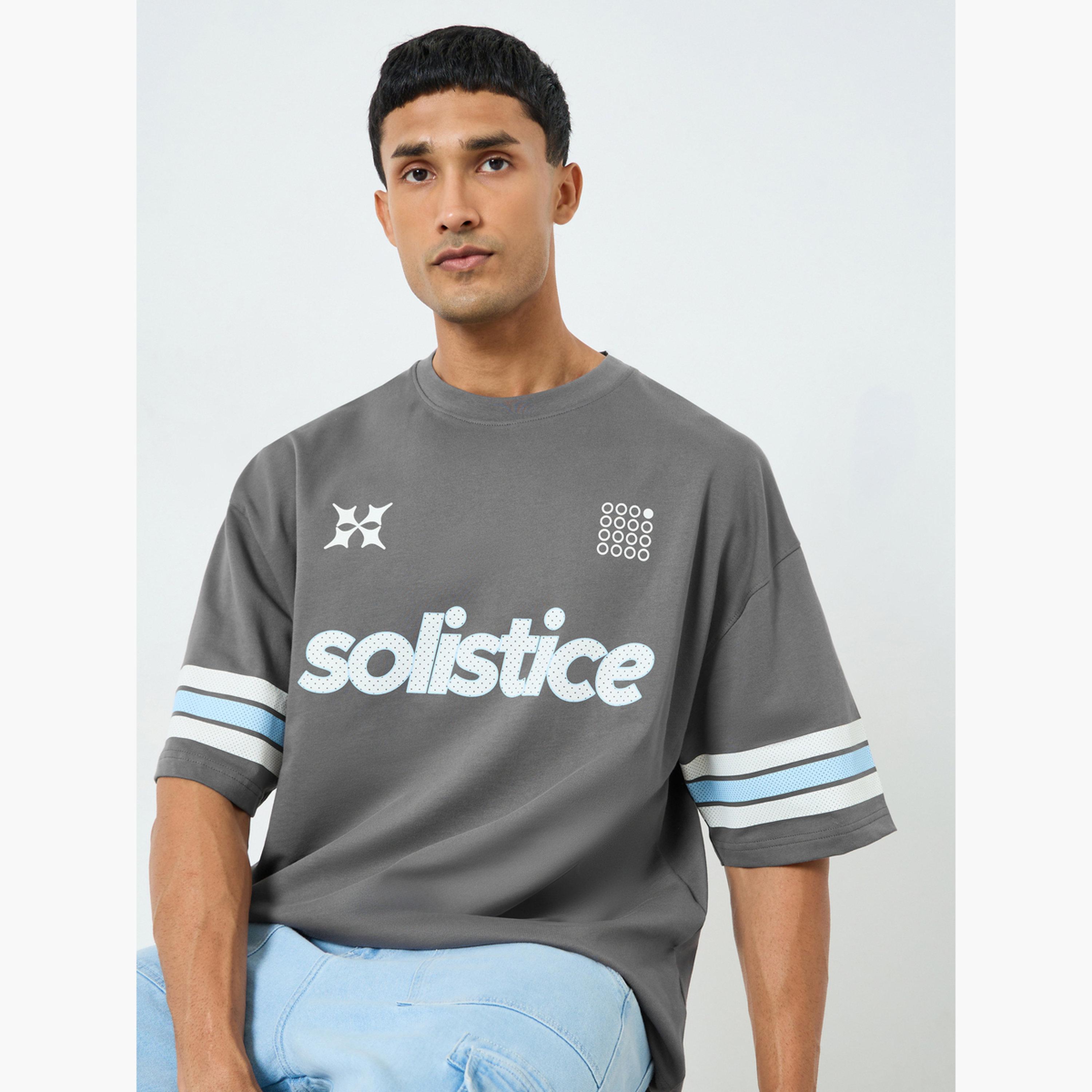 Styli Men Grey Graphic Print Boxy Fit T-Shirt-men-clothing-tshirtsandpolos-tshirts-image-3