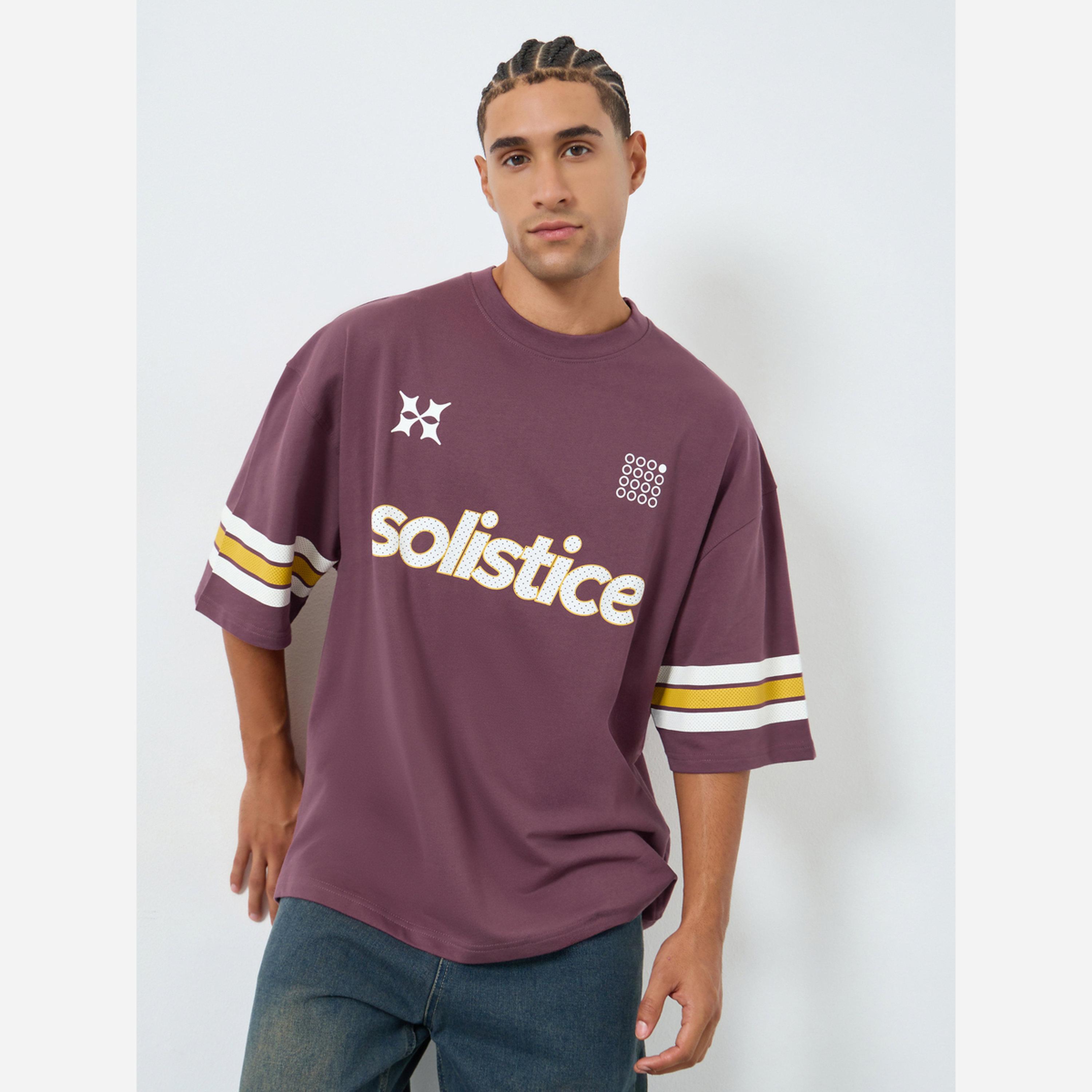 Styli Men Purple Graphic Print Boxy Fit T-Shirt-men-clothing-tshirtsandpolos-tshirts-image-1