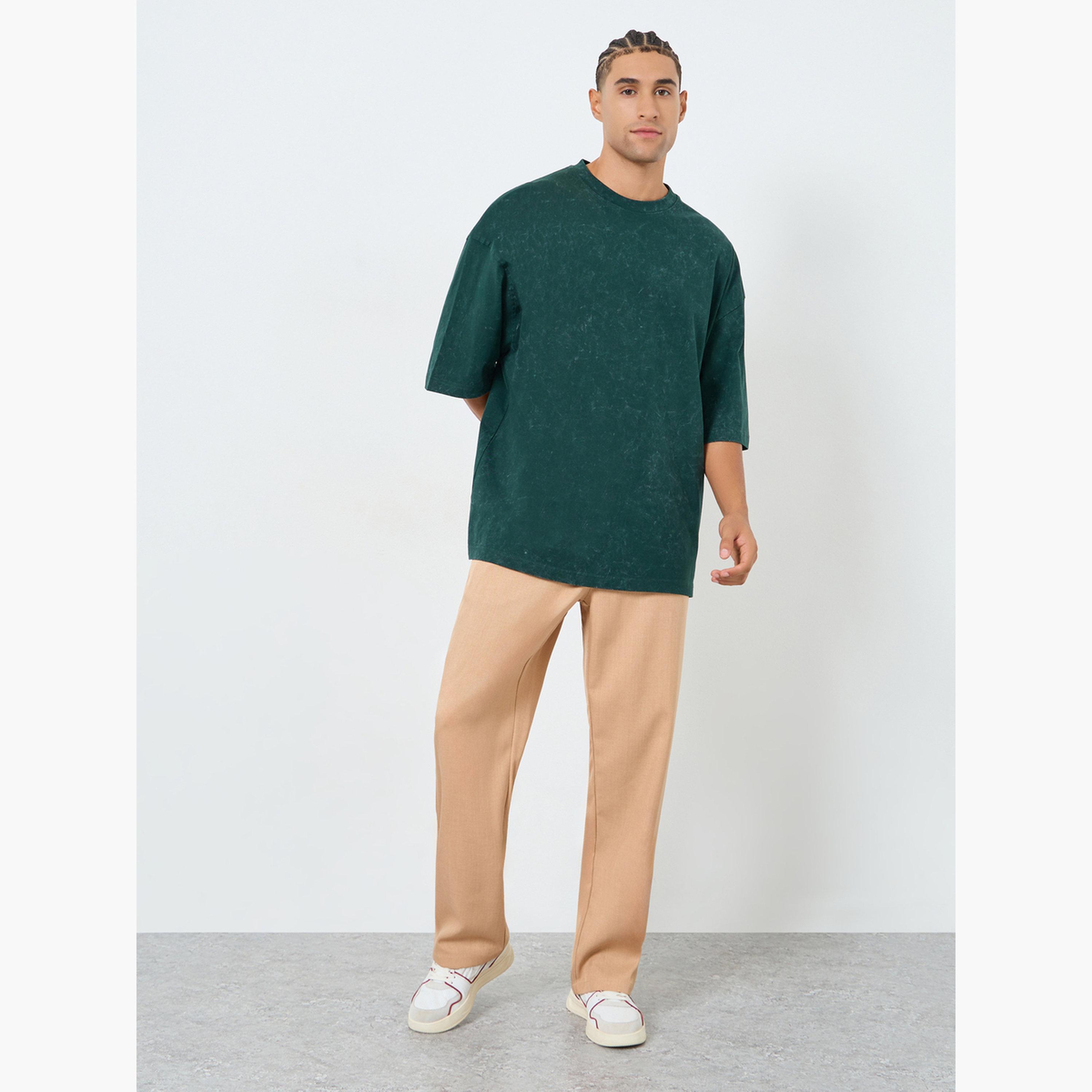 Styli Men Green Graphic Print Boxy Fit T-Shirt-men-clothing-tshirtsandpolos-tshirts-image-2