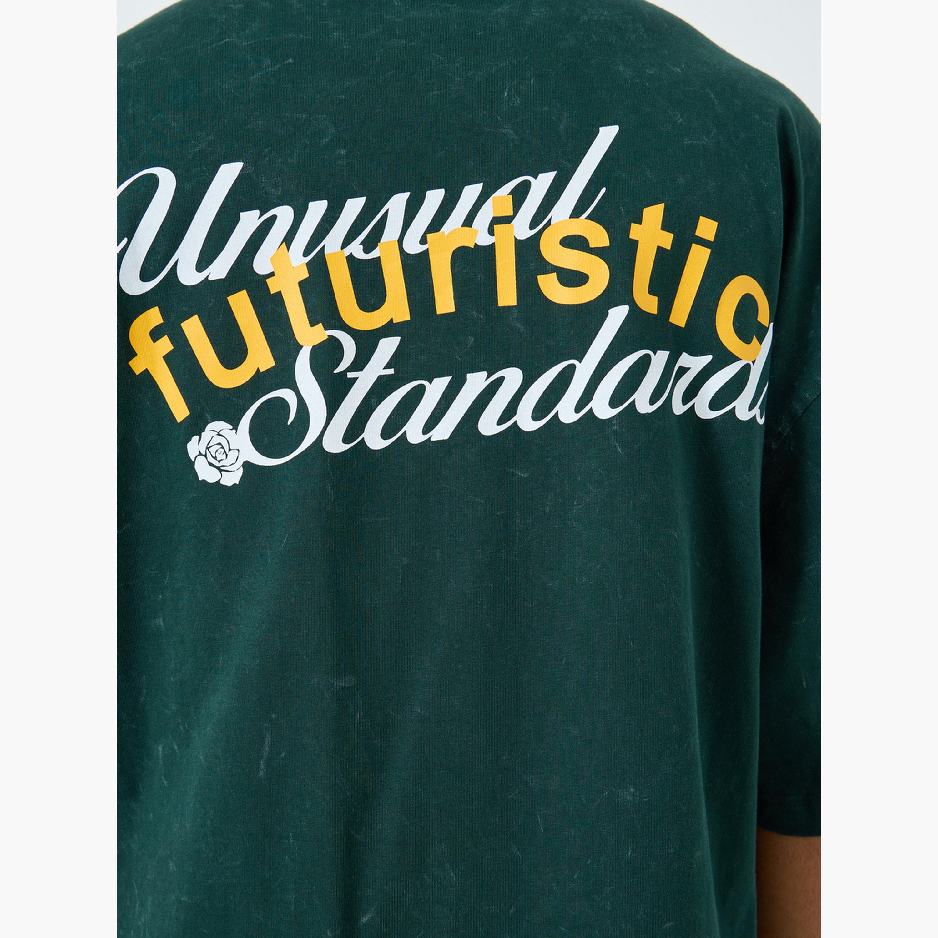 Styli Men Green Graphic Print Boxy Fit T-Shirt-men-clothing-tshirtsandpolos-tshirts-image-5