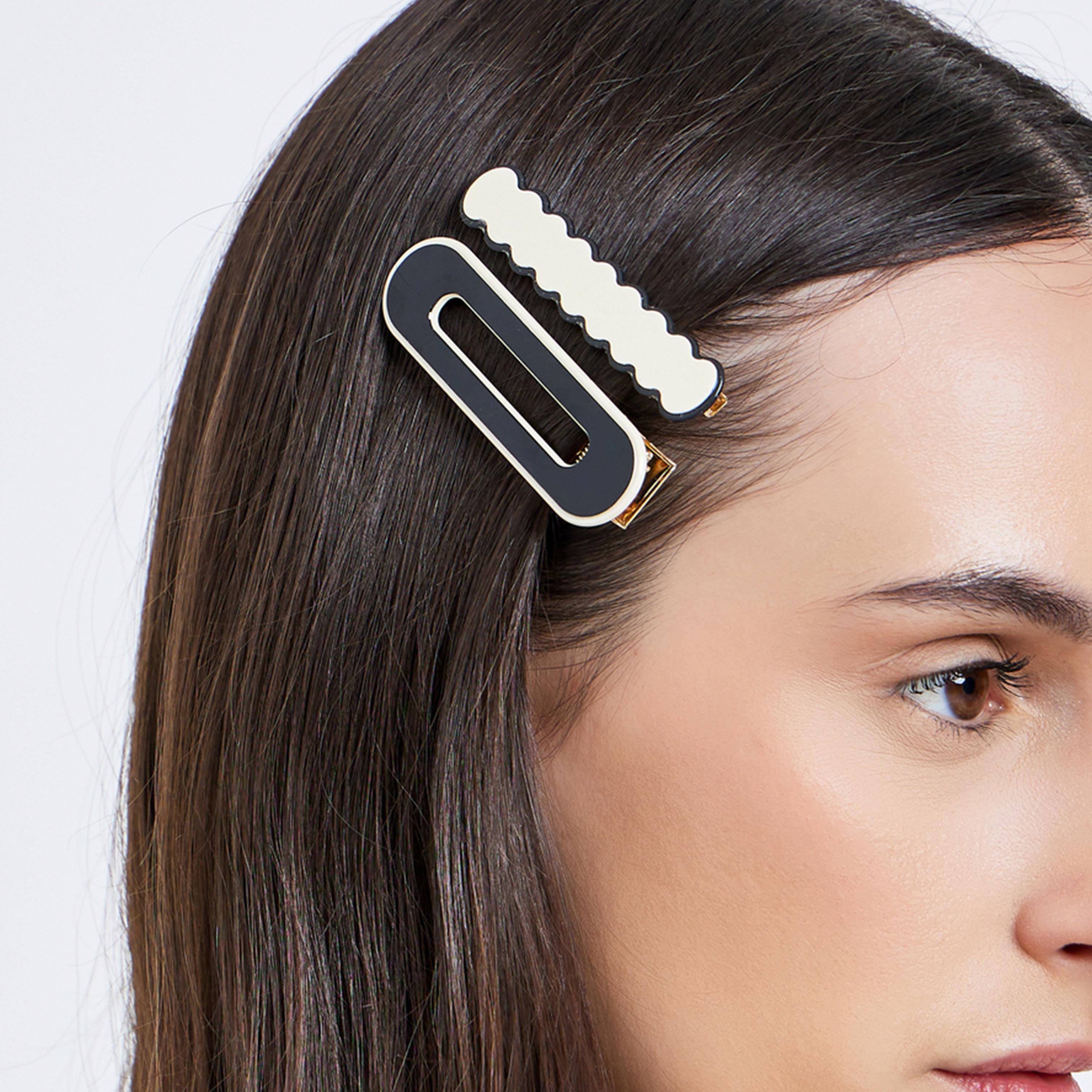 ستايلي - مجموعة من 4 مشابك شعر متنوعة-women-hairaccessories-clips-image-2
