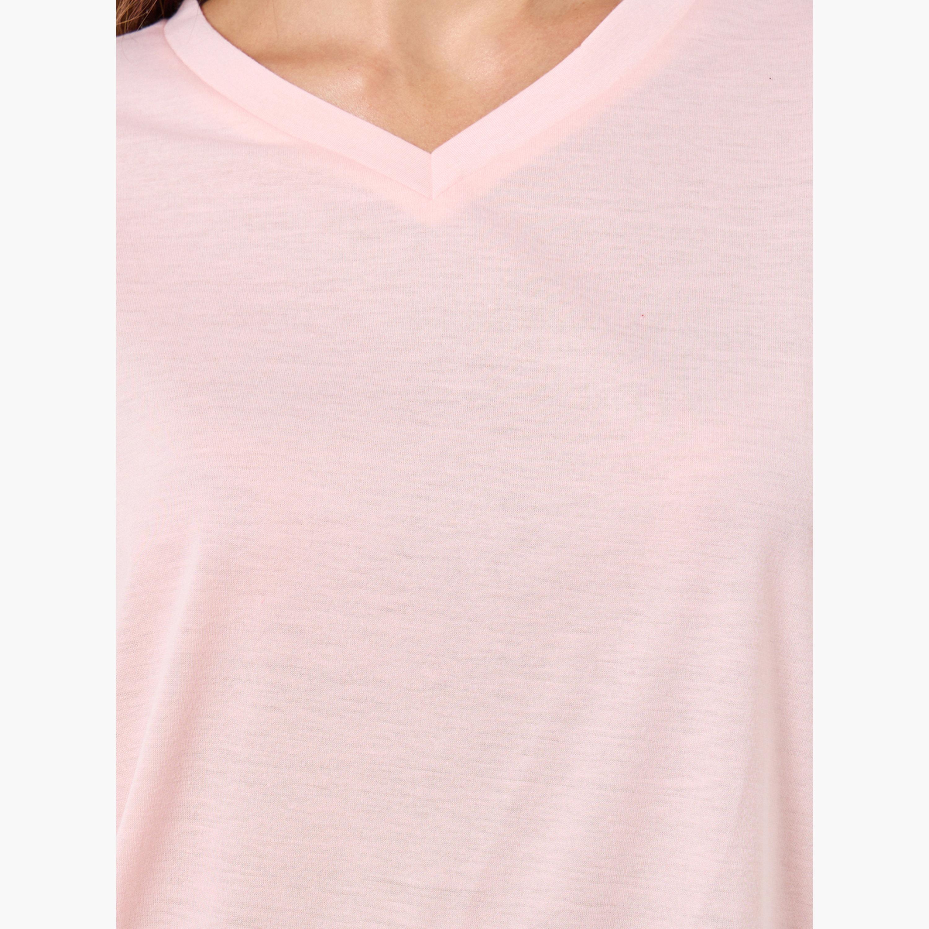 ستايلي - بيجاما تي شيرت بأكمام طويلة منقوشة-women-clothing-nightwear-pyjamas-longsets-image-5