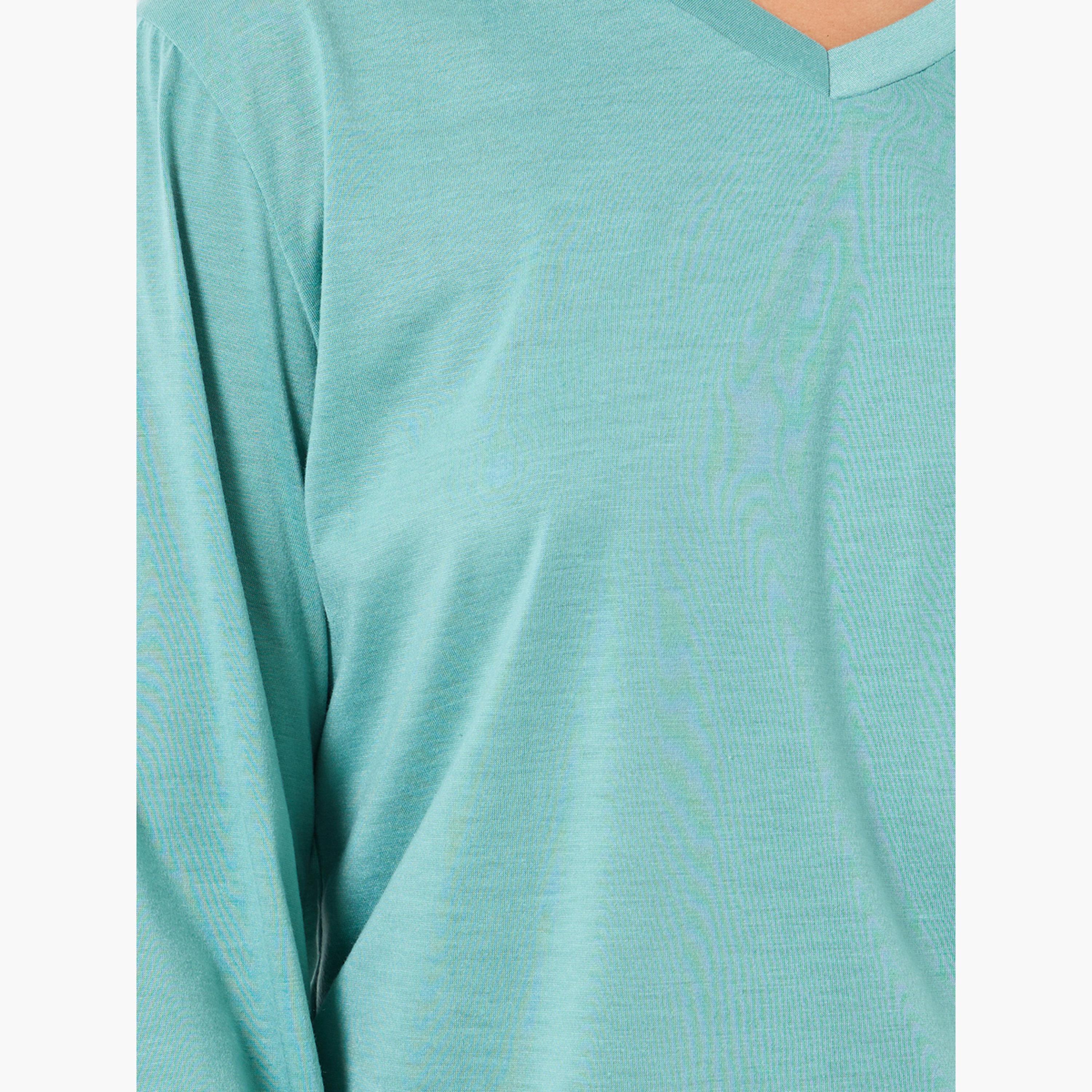 ستايلي - بيجاما تي شيرت بأكمام طويلة منقوشة للنساء-women-clothing-nightwear-pyjamas-longsets-image-5