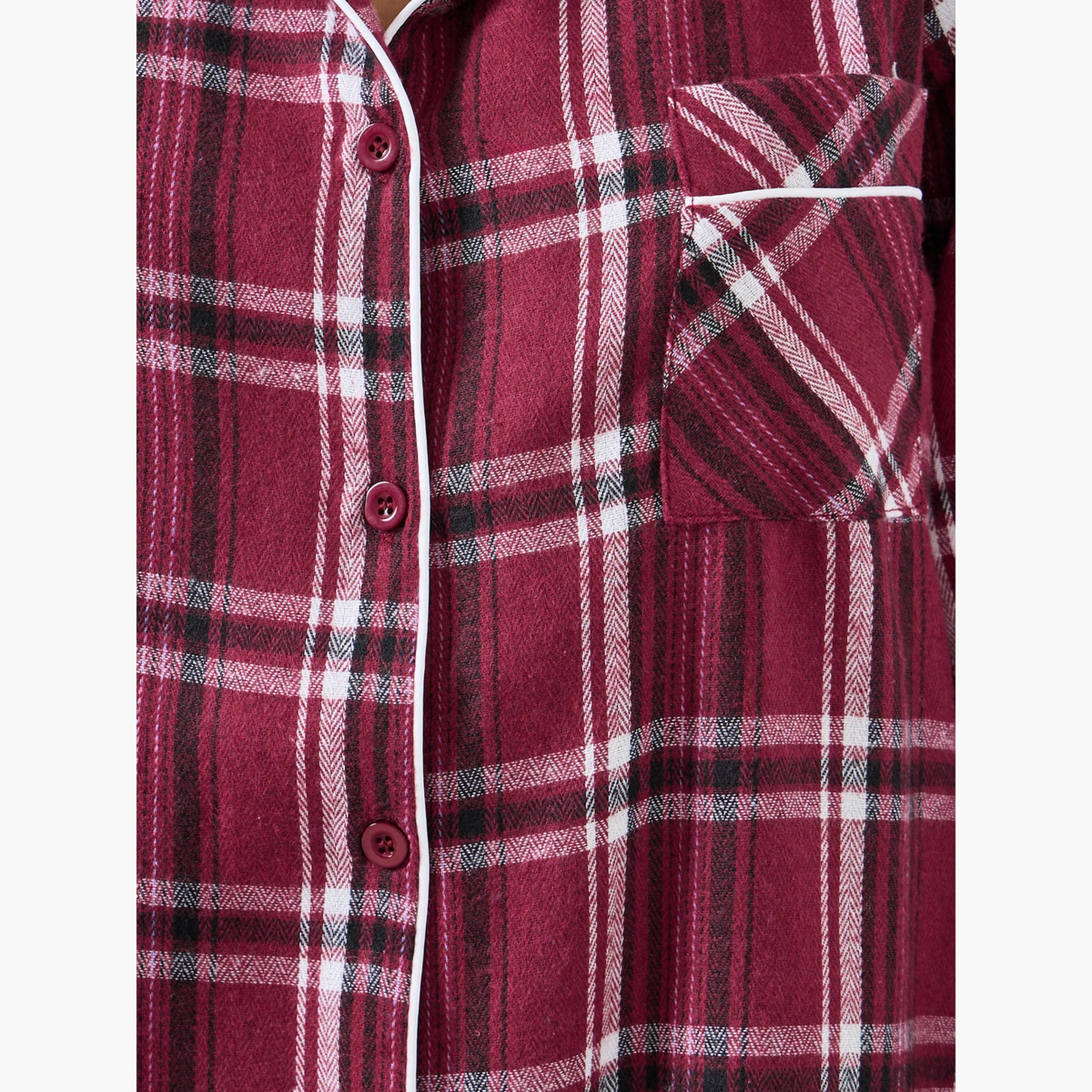 ستايلي - فستان نوم منقوش بأزرار للنساء-women-clothing-nightwear-nighties-image-4