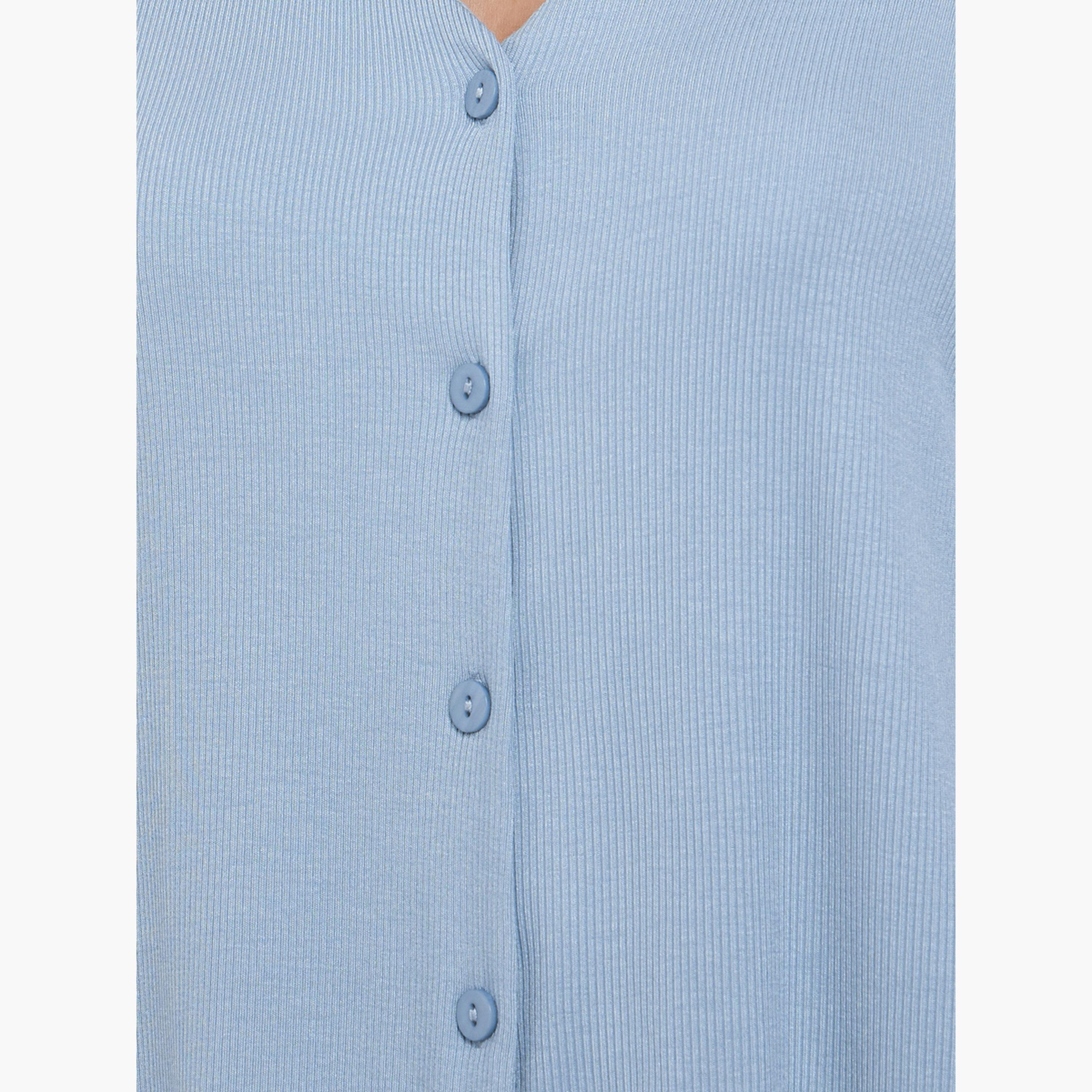 Styli Supersoft Viscose Open Collar Buttoned Shirt and Pyjama Set-women-clothing-nightwear-pyjamas-longsets-image-3
