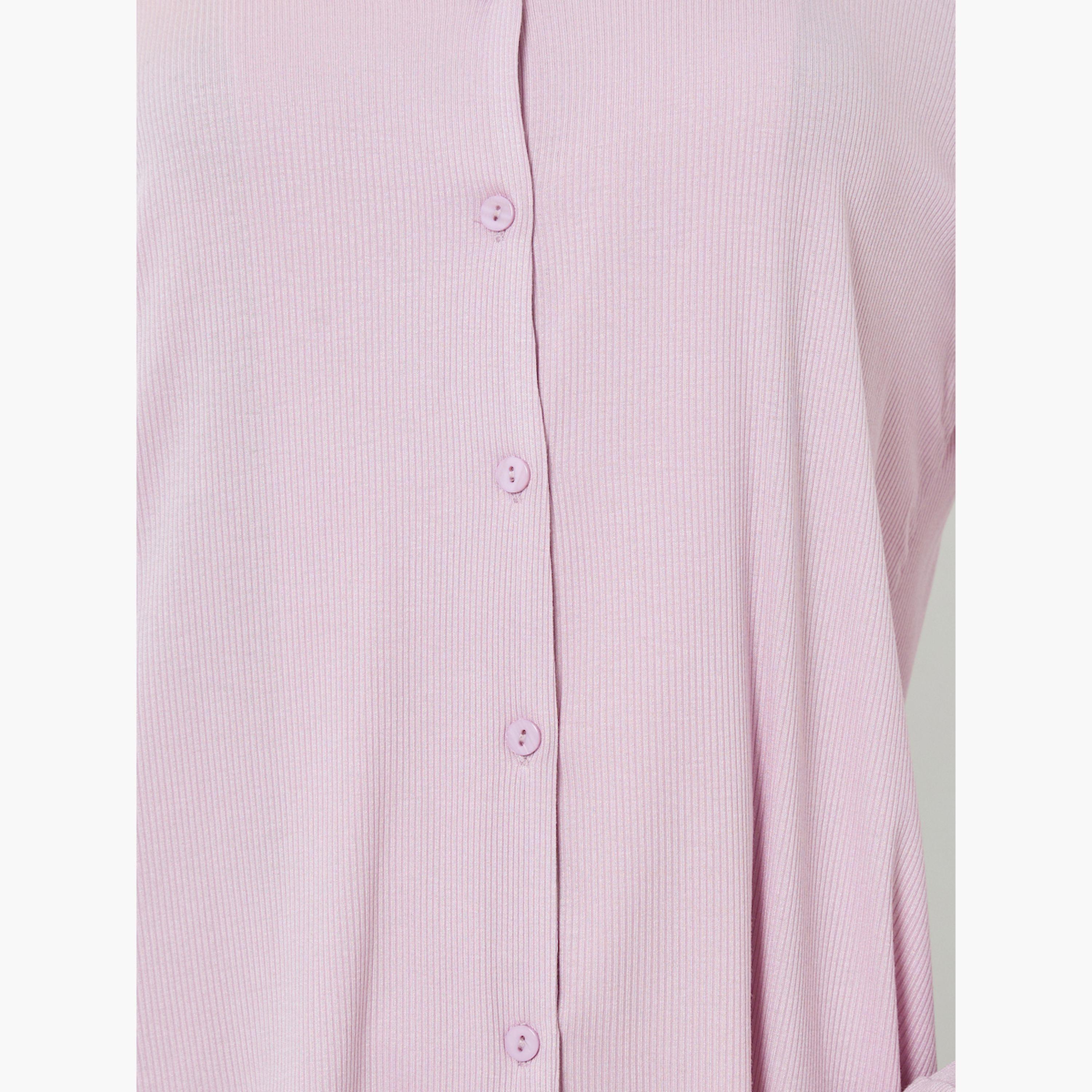 Styli Supersoft Viscose Open Collar Buttoned Shirt and Pyjama Set-women-clothing-nightwear-pyjamas-longsets-image-5