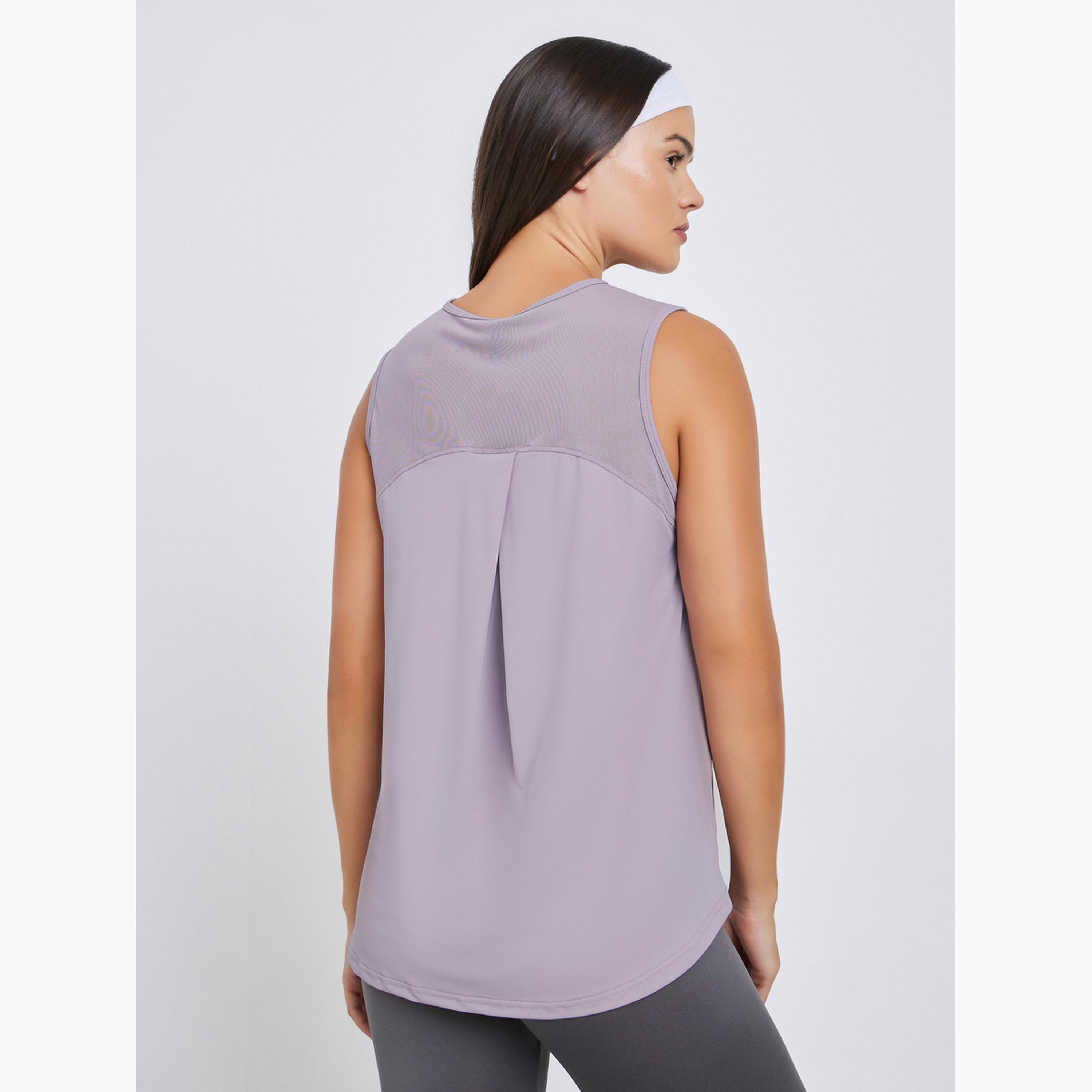 Buy Styli Back Mesh Insert Loose Fit Tank Online | Centrepoint UAE