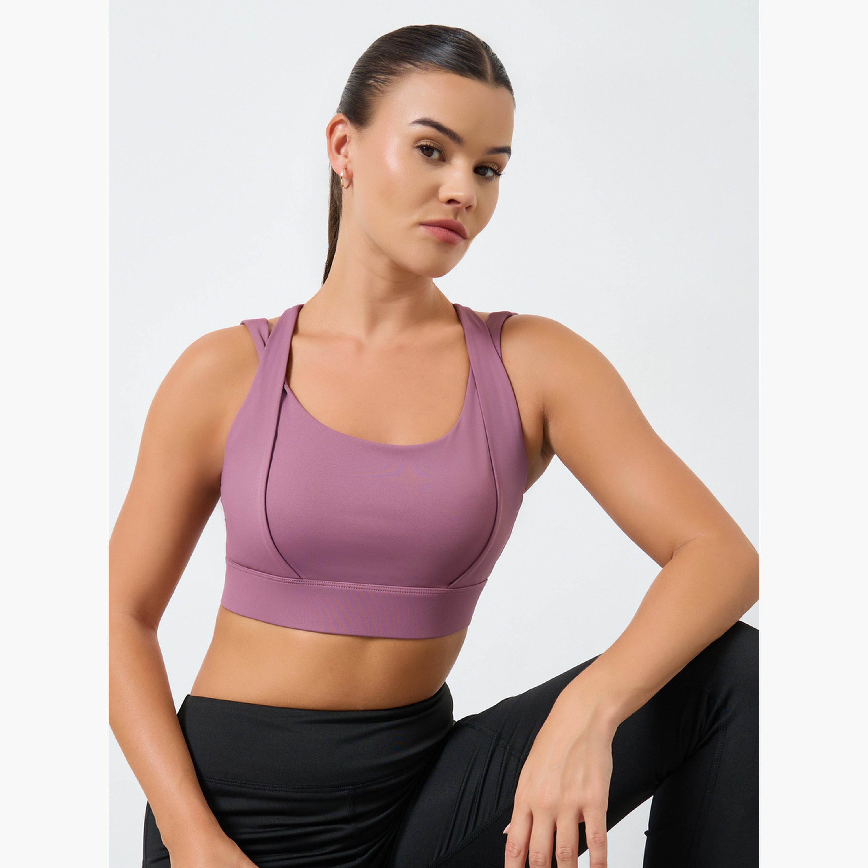 Styli Multi Strap Overlay Hook and Eye Sports Bra-women-clothing-sportswearandactivewear-sportsbras-image-2