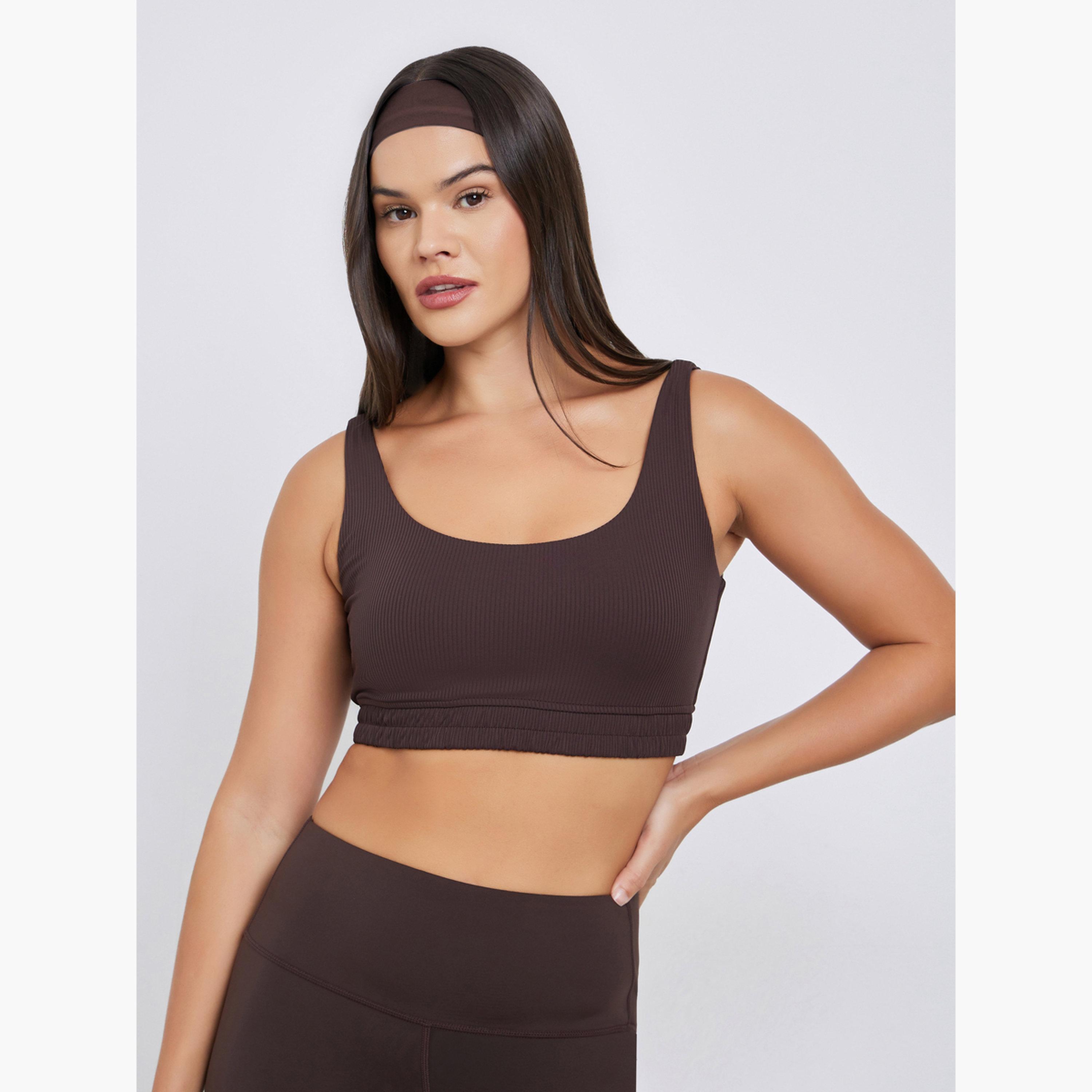 ستايلي - حمالة صدر رياضية مضلعة صغيرة ذات شريط سفلي-men-clothing-sportswearandactivewear-tshirtsandpolos-image-1