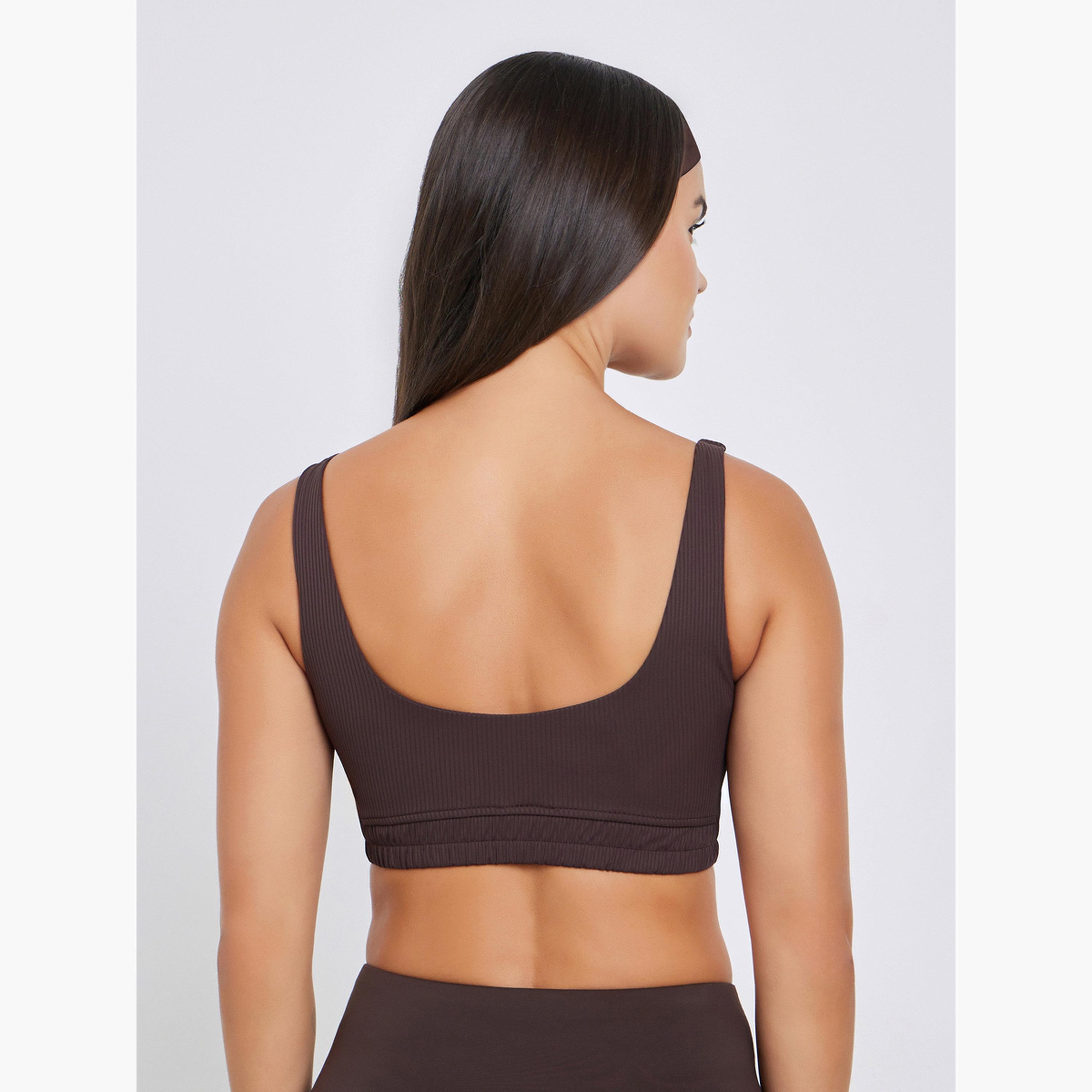 ستايلي - حمالة صدر رياضية مضلعة صغيرة ذات شريط سفلي-men-clothing-sportswearandactivewear-tshirtsandpolos-image-3