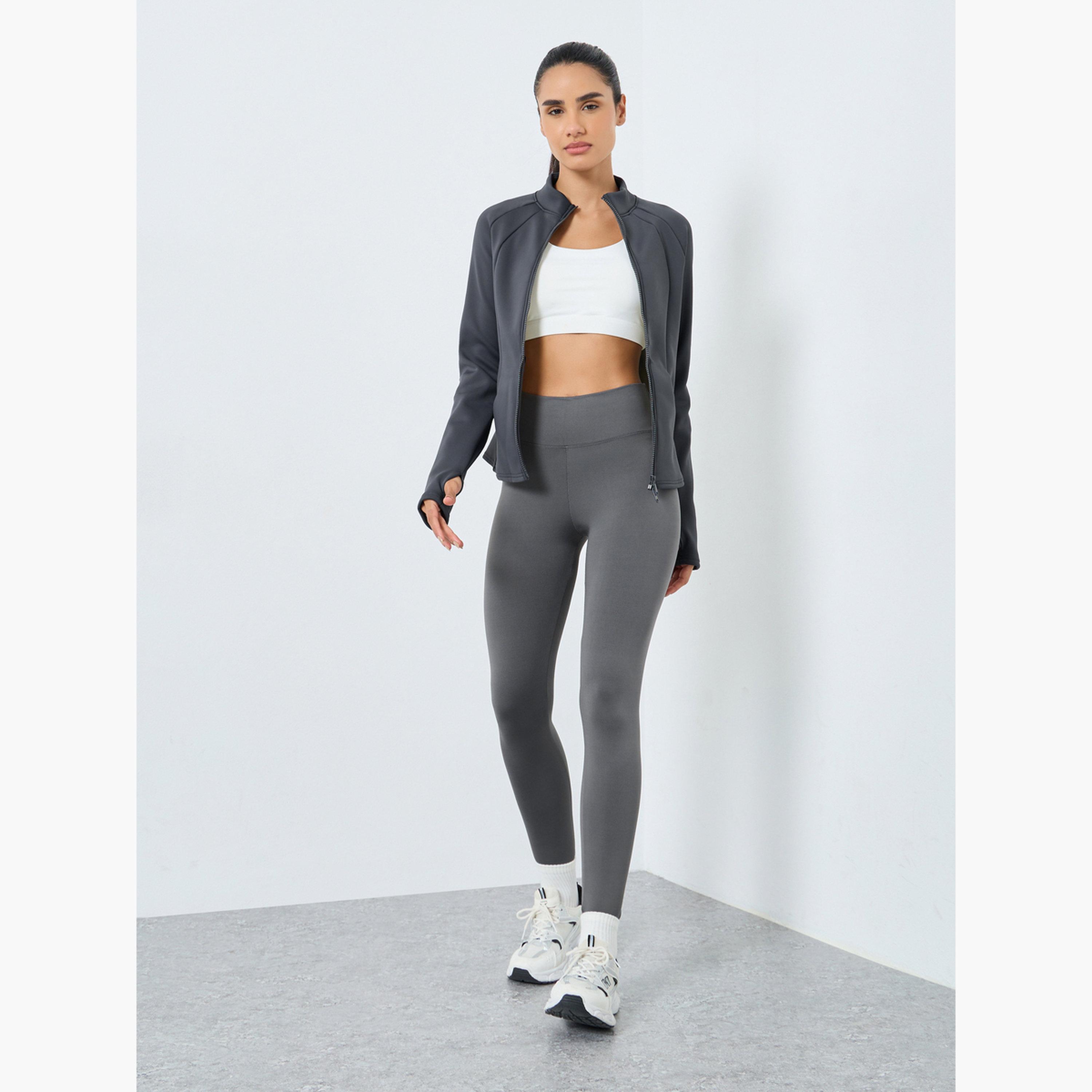 ستايلي - سترة صوف فليس بسحاب مزدوج-women-clothing-sportswearandactivewear-coatsandjackets-jackets-image-2