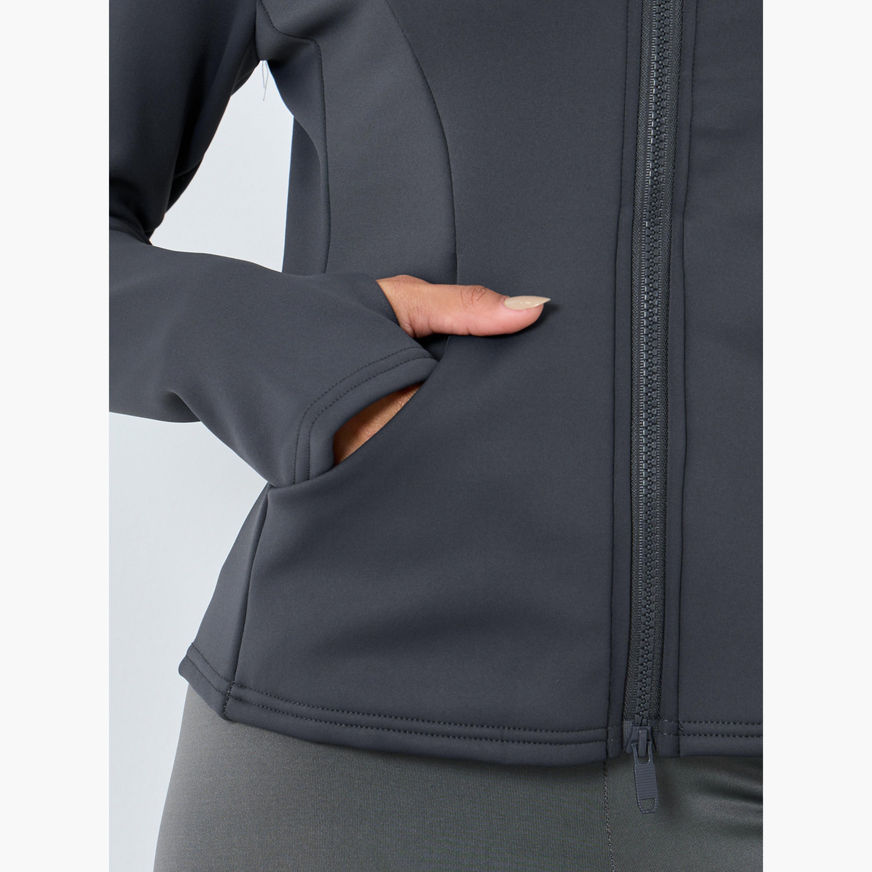 ستايلي - سترة صوف فليس بسحاب مزدوج-women-clothing-sportswearandactivewear-coatsandjackets-jackets-image-3