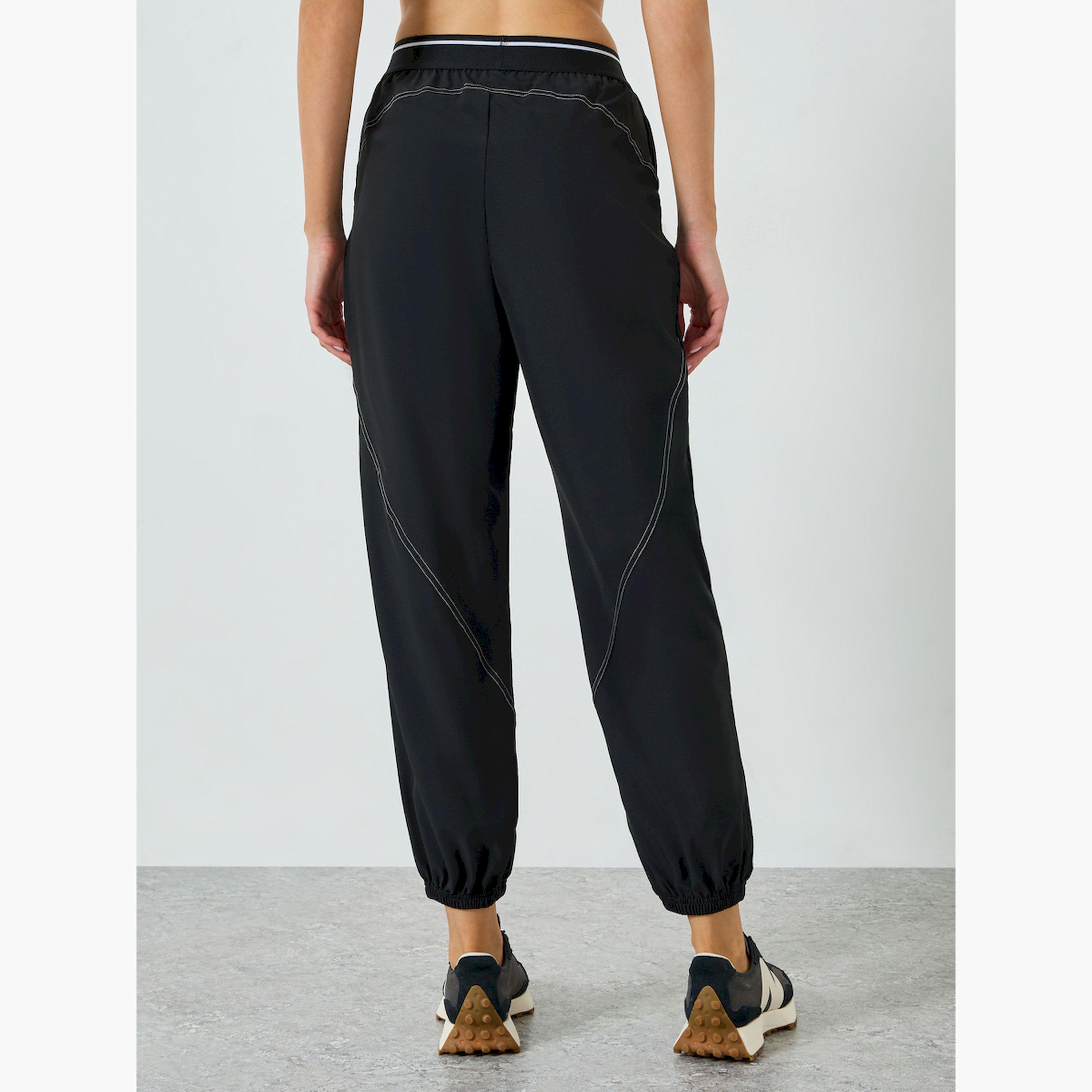 Styli Contrast Stripe Waist Detail Joggers-women-clothing-bottoms-joggers-image-4