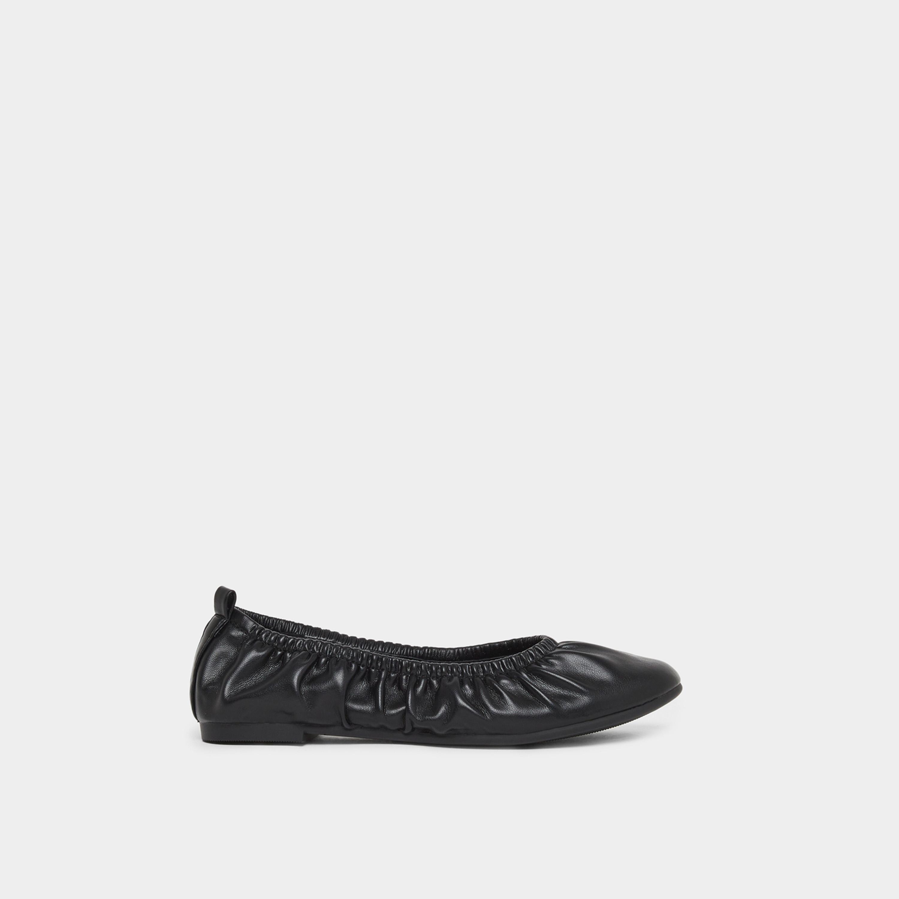 Styli Women Black Elasticated Ballet Flats-women-shoes-ballerinas-image-3