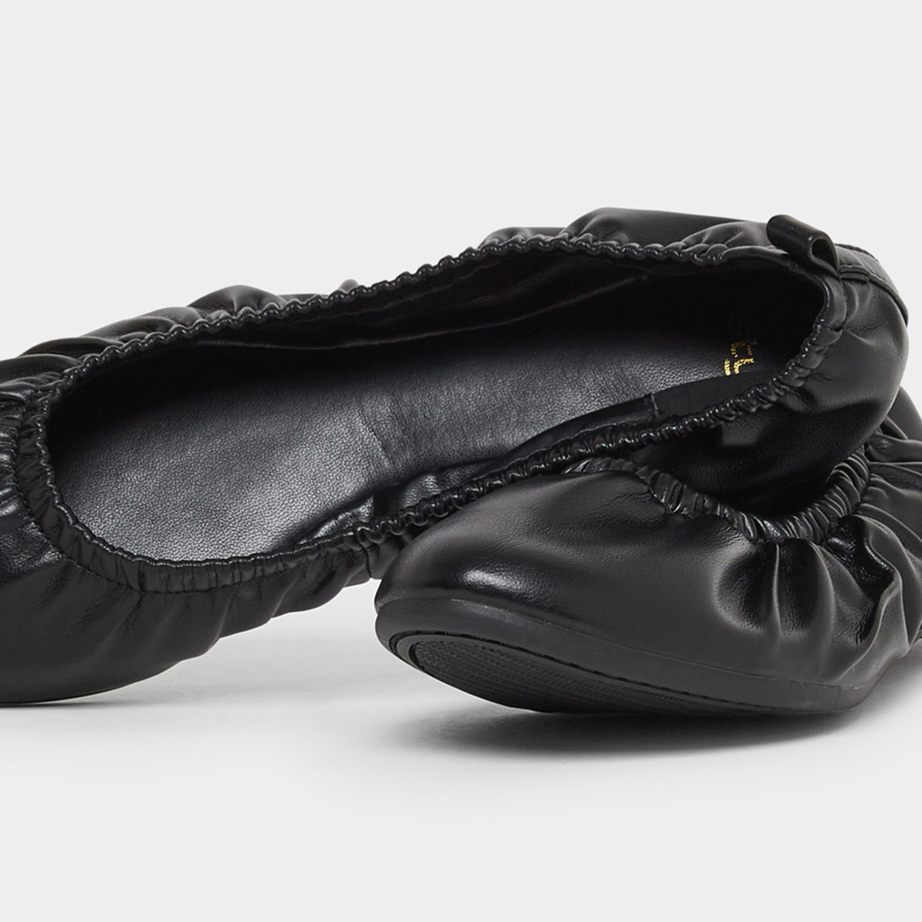 Styli Women Black Elasticated Ballet Flats-women-shoes-ballerinas-image-4