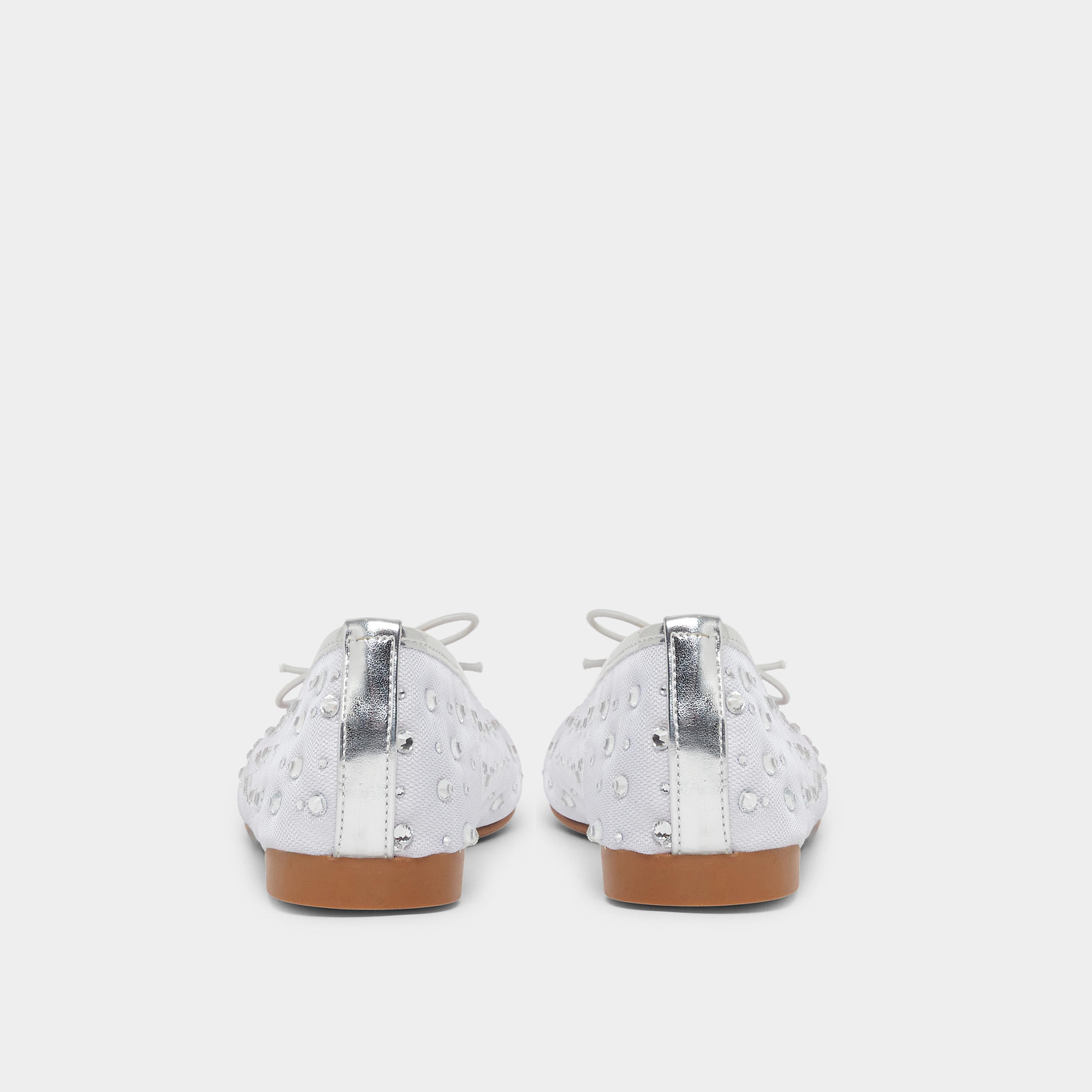 Styli Women Silver Embellished Mesh Ballerina-women-shoes-ballerinas-image-5