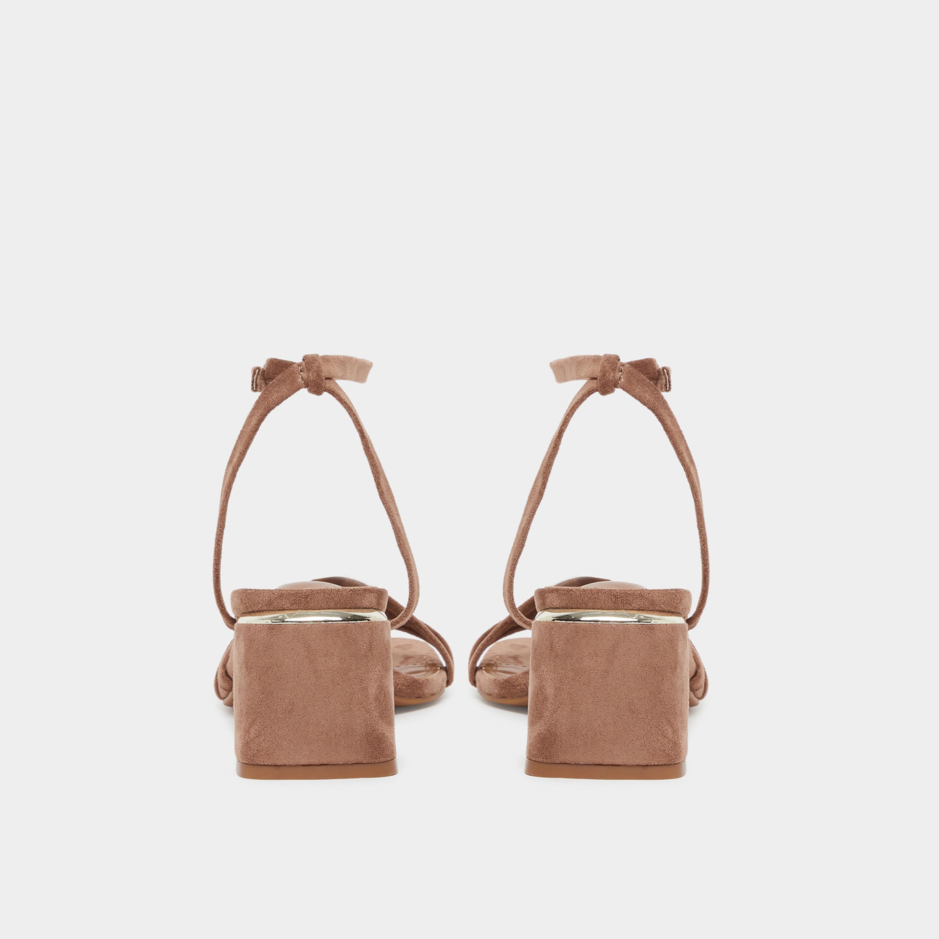 Styli Women Brown Strappy Block Heel Sandals-women-shoes-sandals-heeled-image-5