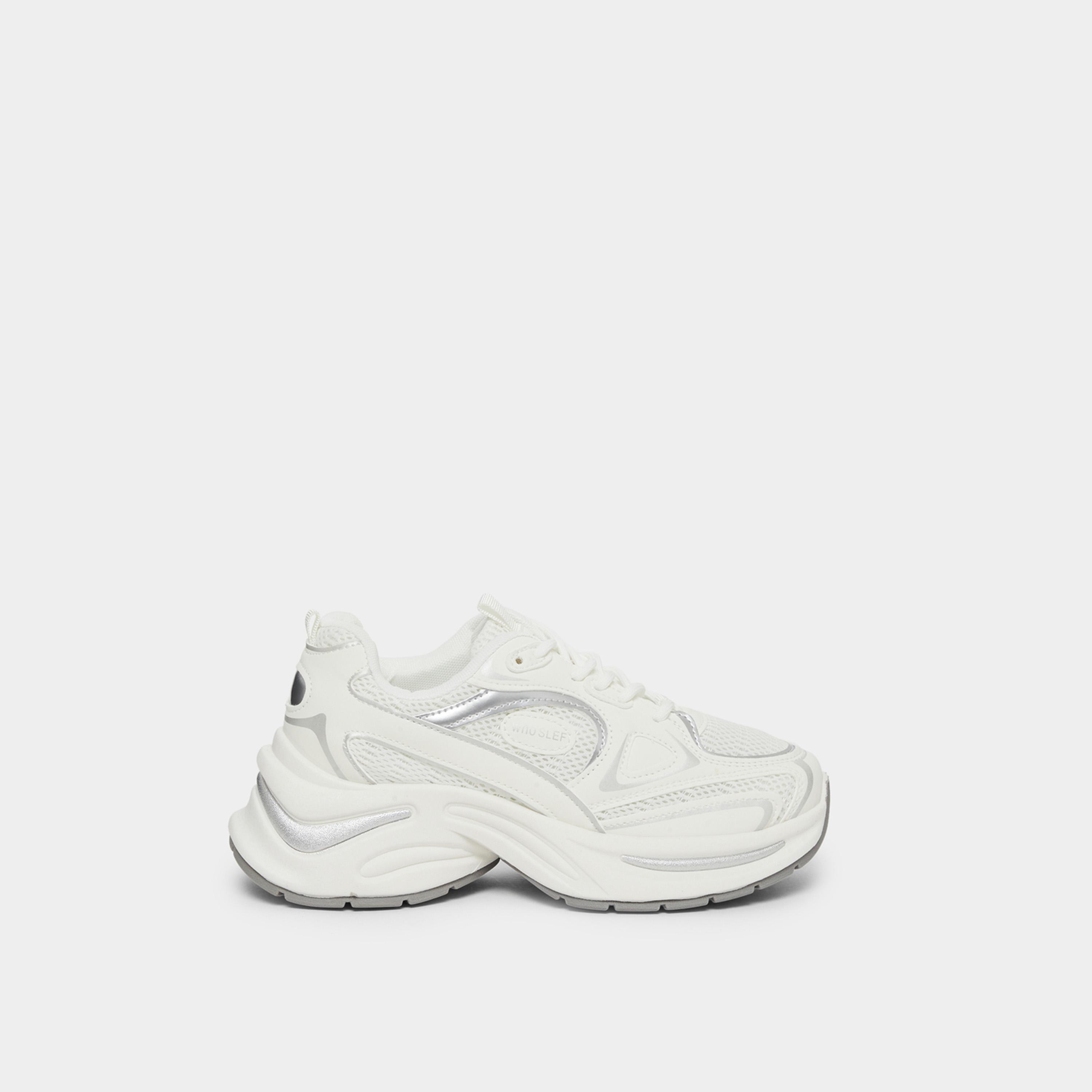 ستايلي - حذاء رياضي أبيض برباط سميك-women-shoes-sneakers-image-3