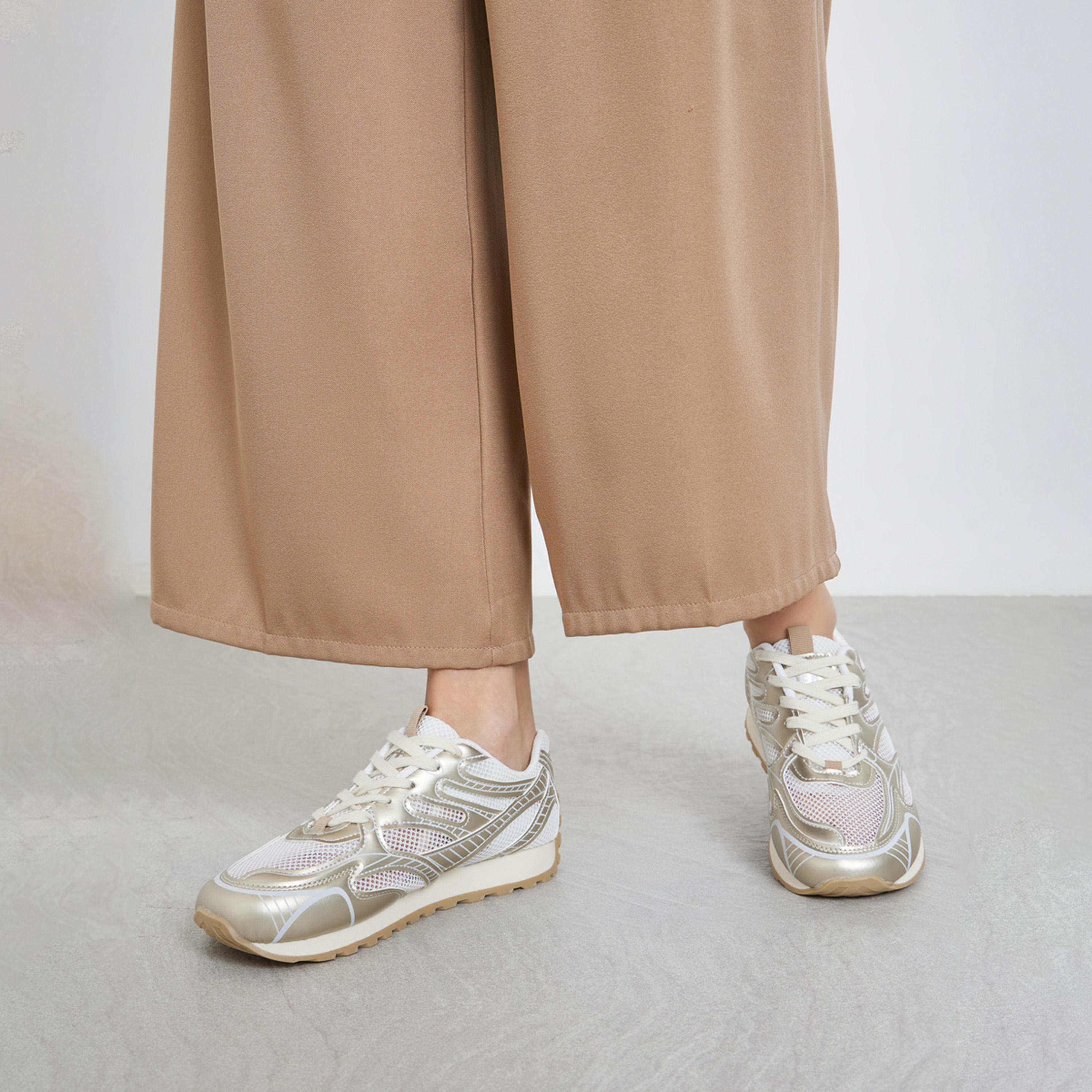 Styli Women Textured Metallic Panel Sneakers-women-shoes-sneakers-image-2