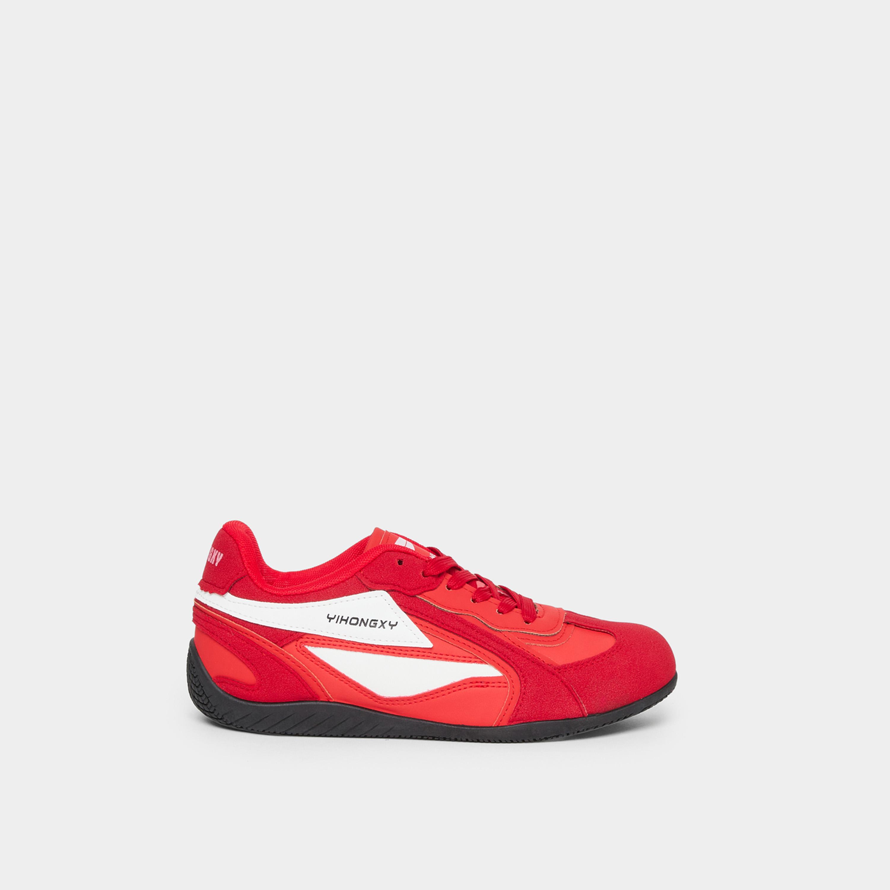 Styli Red Retro Lace Up Sneakers-women-shoes-sneakers-image-3