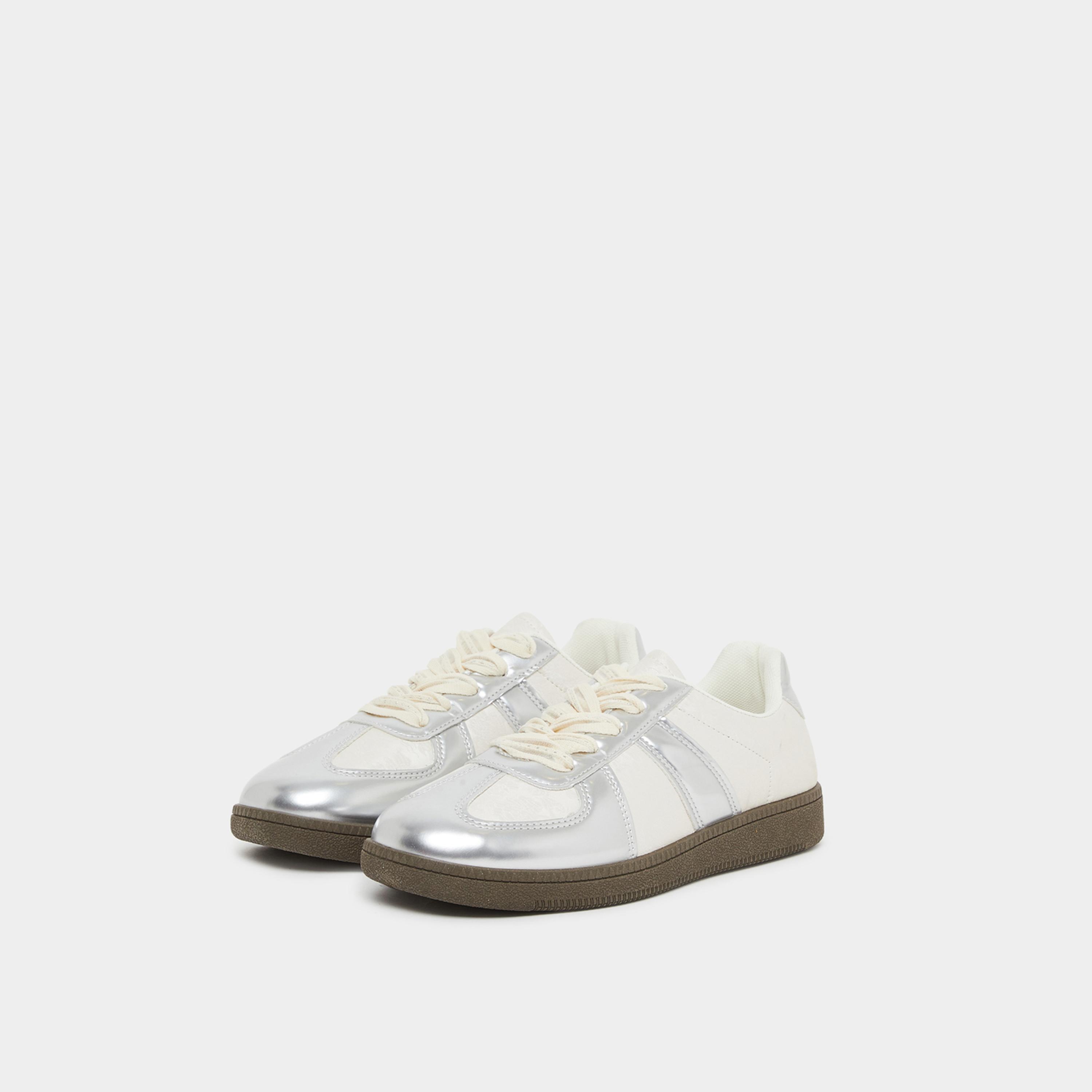 Styli Retro Metallic Panel Sneakers-women-shoes-sneakers-image-1